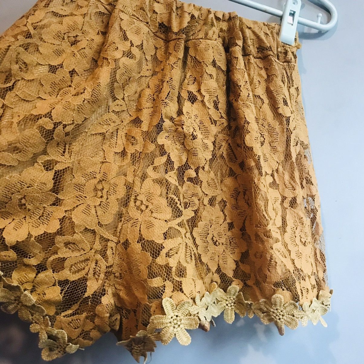 Japanese Brand × Vintage Japanese Floral Lace Short Size 29" - 2 Thumbnail