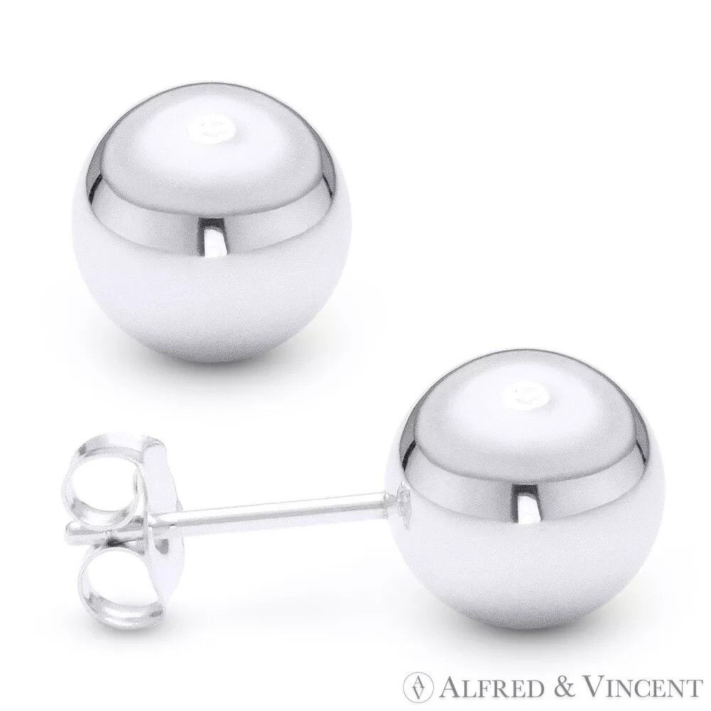 Other 9mm Polished Lightweight Hollow-Ball Stud Earrings Size ONE SIZE - 1 Preview