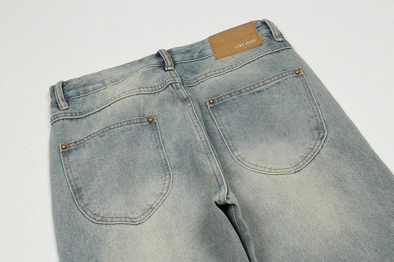Japanese Brand × Jean Straight loose casual knee washed jeans y2k Size US 32 / EU 48 - 5 Thumbnail