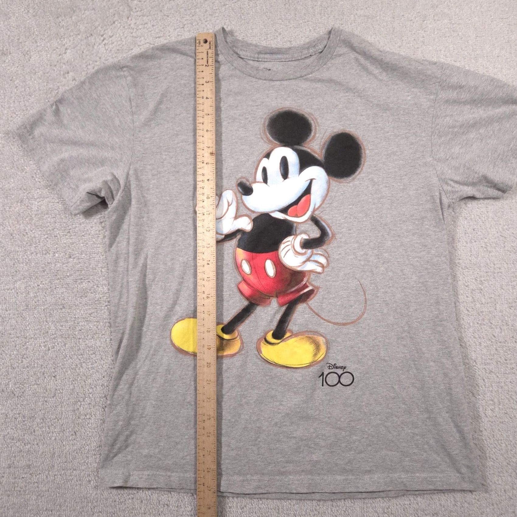 Disney Disney Mickey Mouse Shirt Mens Large Gray Disney 100 Graphic Tee Cotton Size US L / EU 52-54 / 3 - 6 Thumbnail