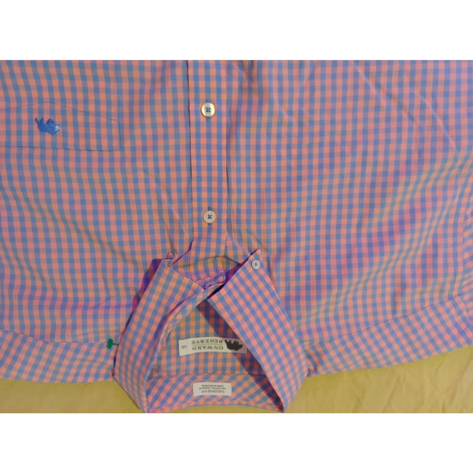 Vintage ONWARD RESERVE Dress Shirt 2XL Pink Cotton Button-Up Long Sleeve Mens Women? (Gender not specified) Size 48R - 2 Thumbnail