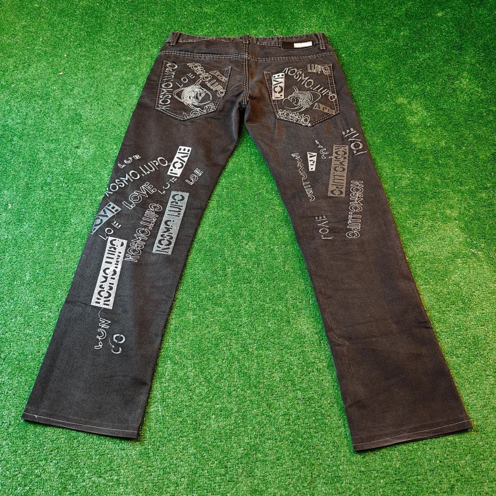 Other Kosmo Lupo Jeans Mens 30 Straight embroidered drip y2k Size US 30 / EU 46 - 3 Thumbnail