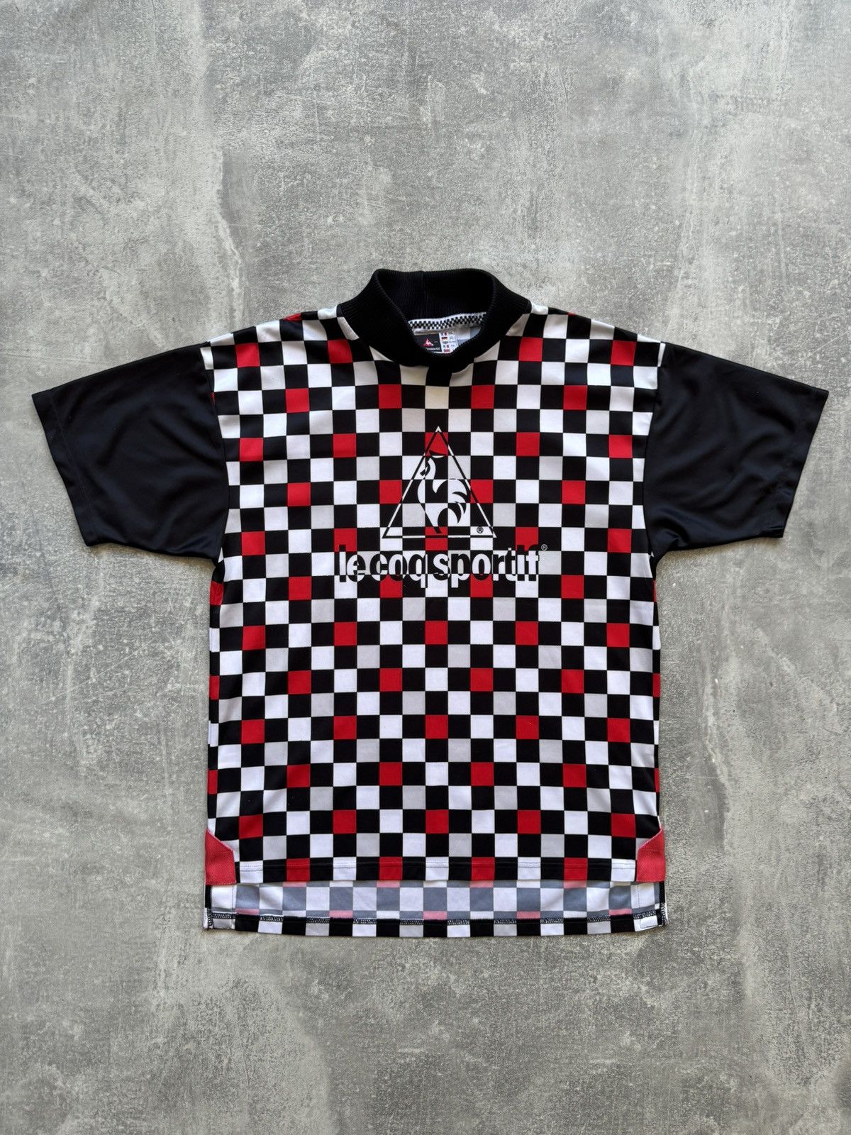 Le Coq Sportif Vintage Le Coq Sportif Checkerboard Jersey Size US L / EU 52-54 / 3 - 2 Thumbnail