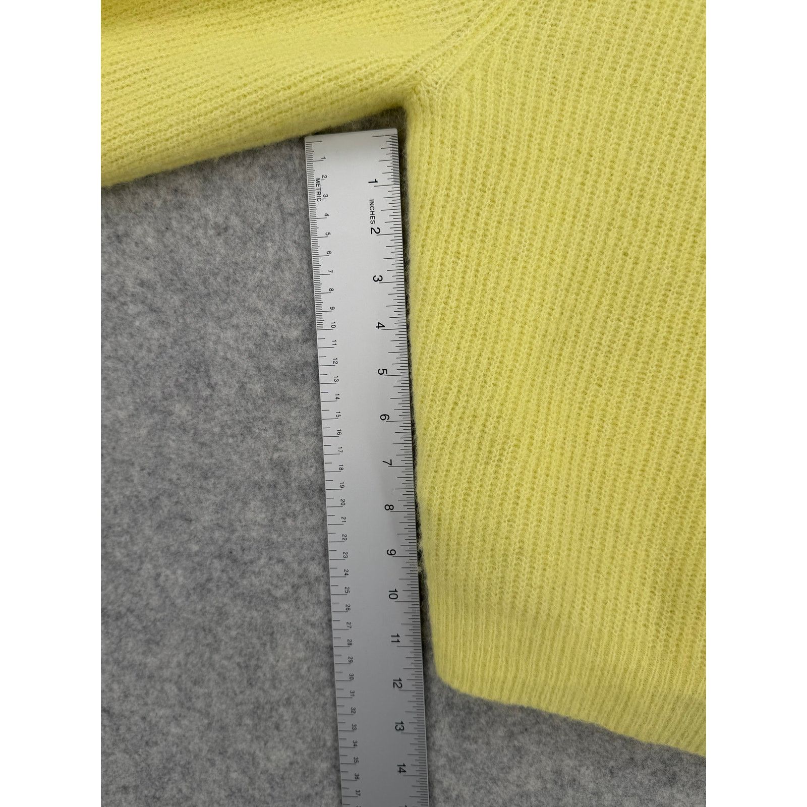 Ganni GANNI Elfin Yellow Jewel Button-Front Alpaca Wool Cardigan Size L / US 10 / IT 46 - 12 Thumbnail