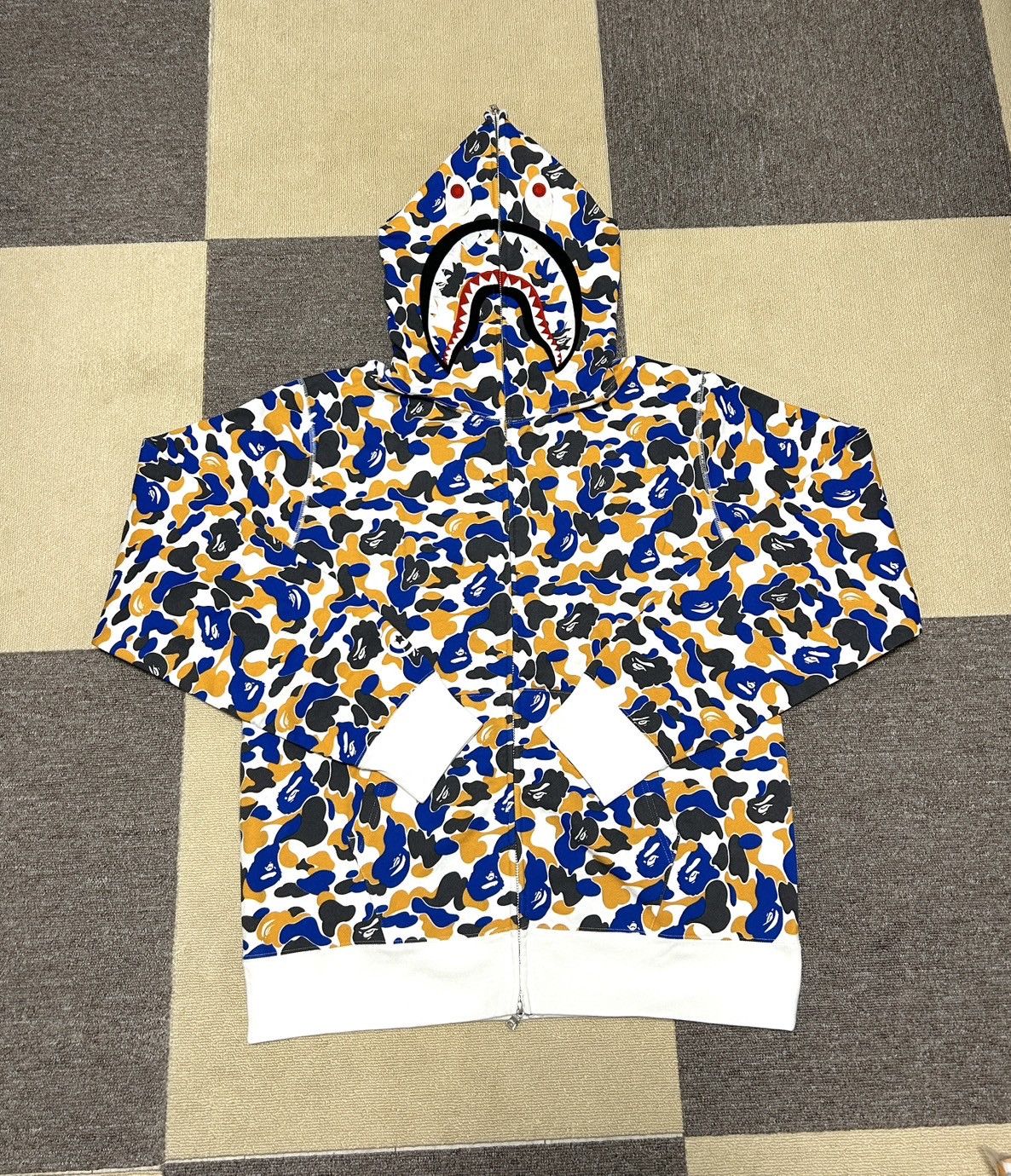 Bape Bape Japan Limited Color Camo Shark Zip Hoodie Size US XL / EU 56 / 4 - 1 Thumbnail