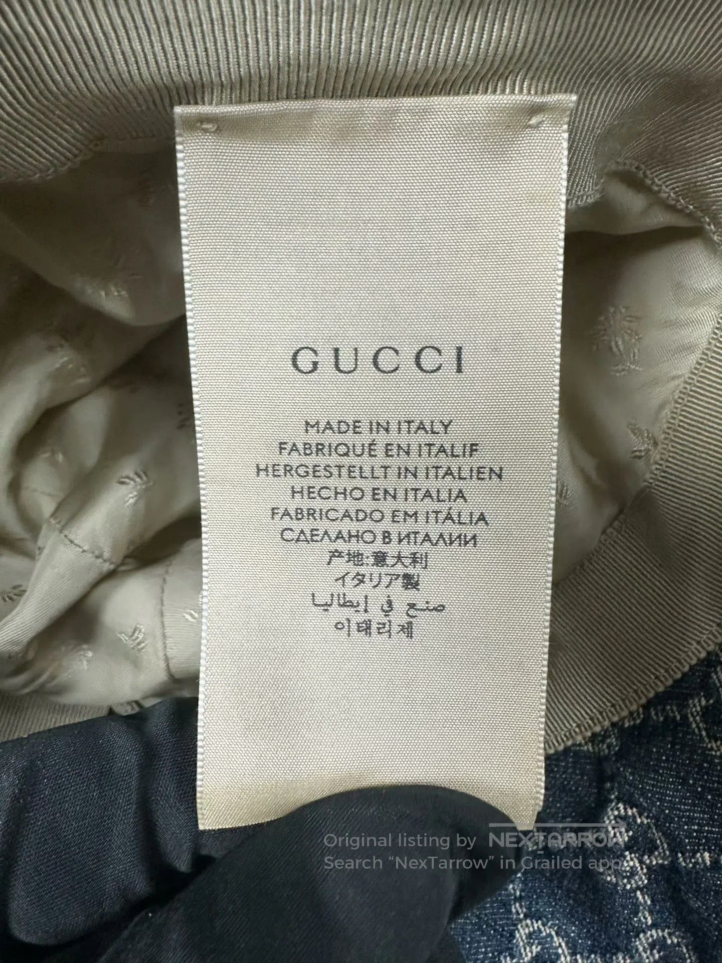 Gucci Guicci size M Blue Monogram Logo Fisherman's Hat| Size ONE SIZE - 4 Thumbnail