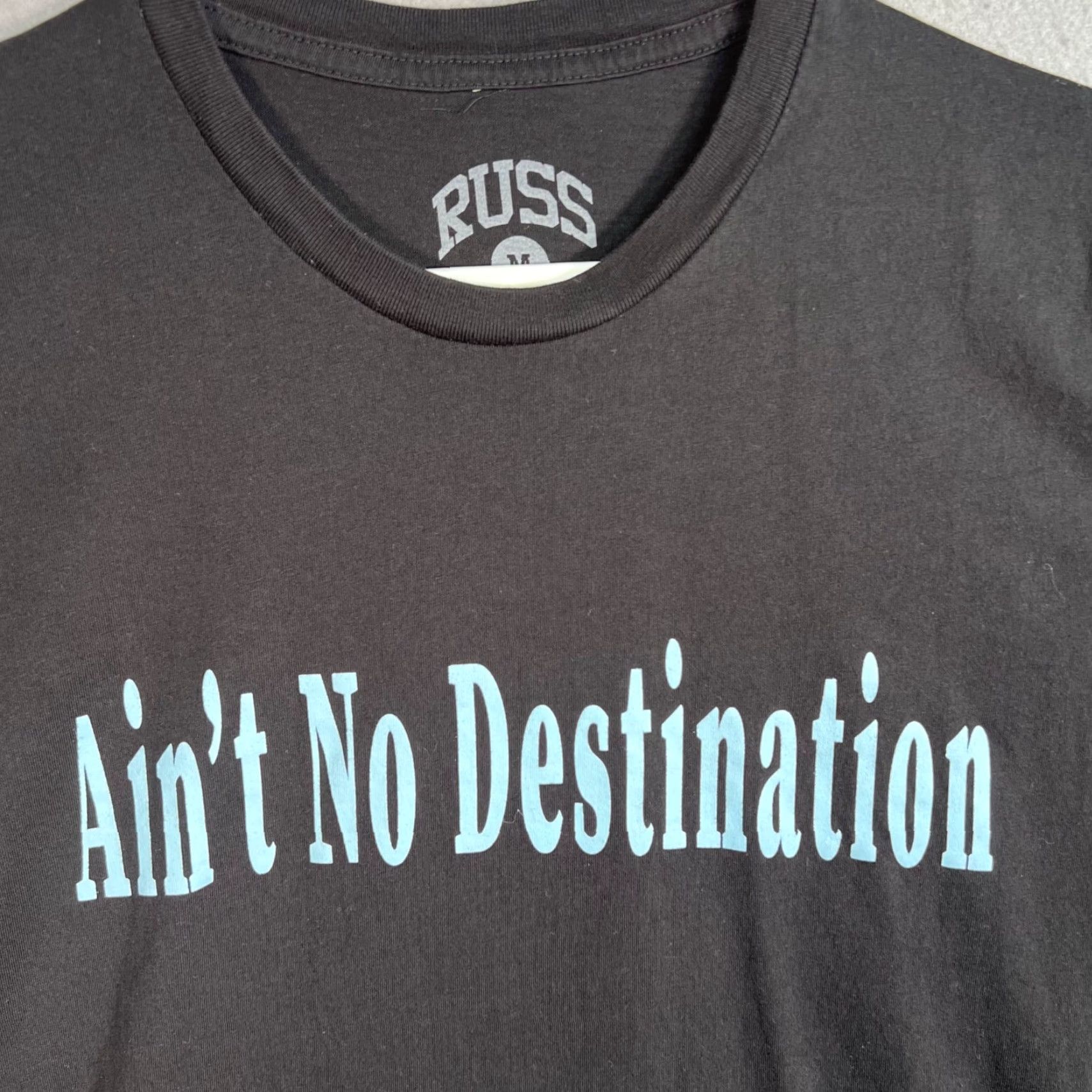 Vintage Russ Aint No Destination Black Tour T-Shirt Mens Medium Rapper Shirt Size US M / EU 48-50 / 2 - 4 Thumbnail