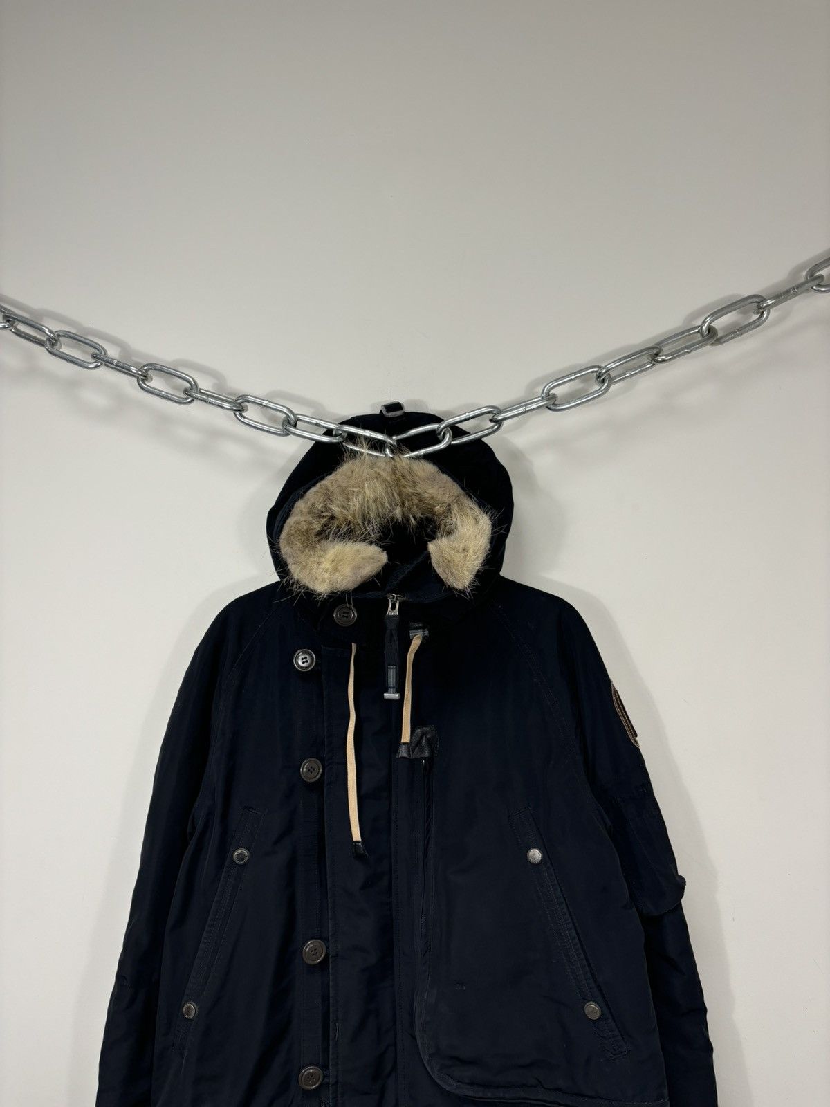 Parajumpers Parajumpers Flea Market Navy Fur Down Puffer Jacket Parka Size US L / EU 52-54 / 3 - 4 Thumbnail
