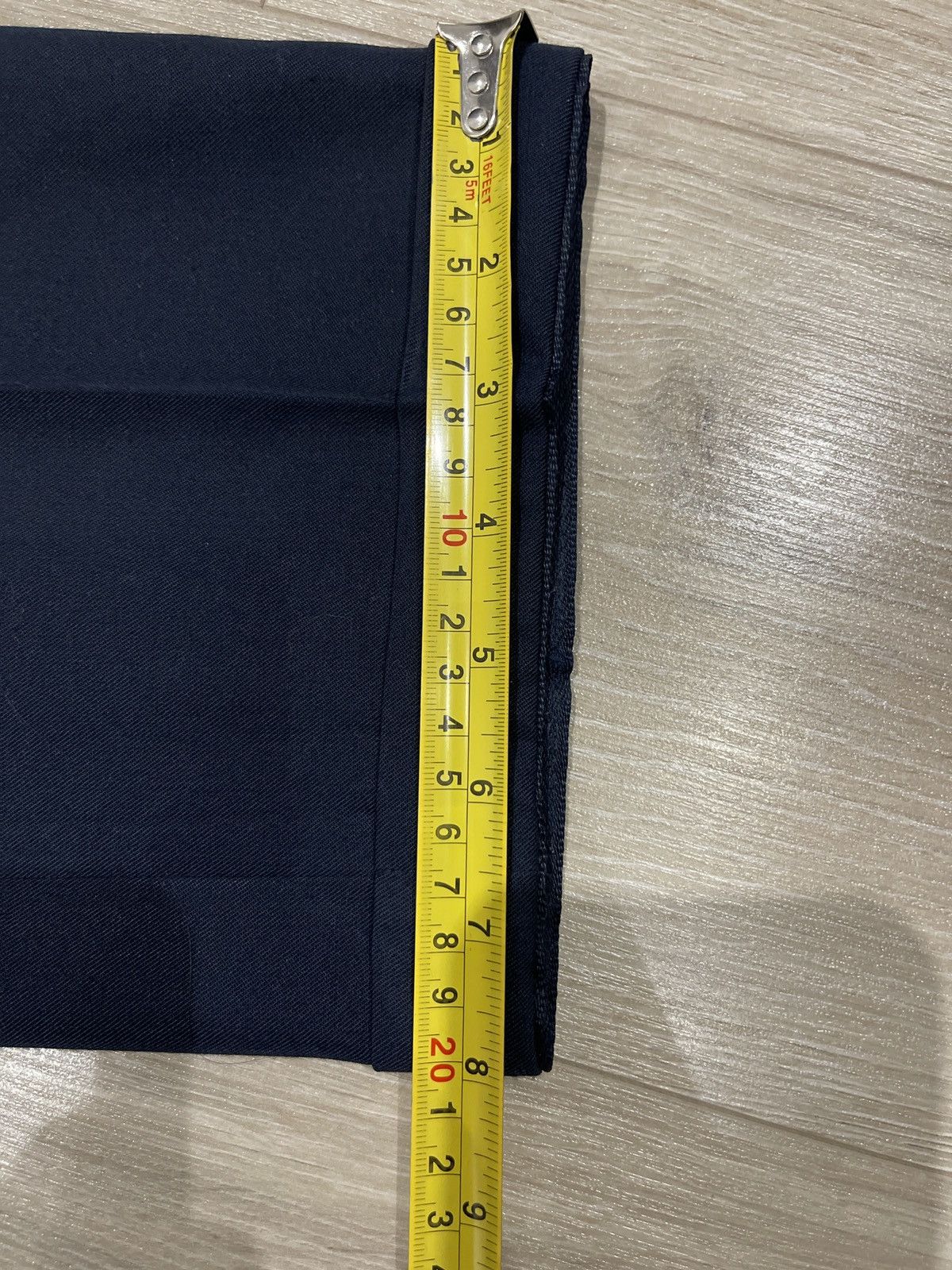Vintage Vintage Sandro Pozzi Wool Pleated Trousers Navy Blue US30in Size 36R - 15 Thumbnail
