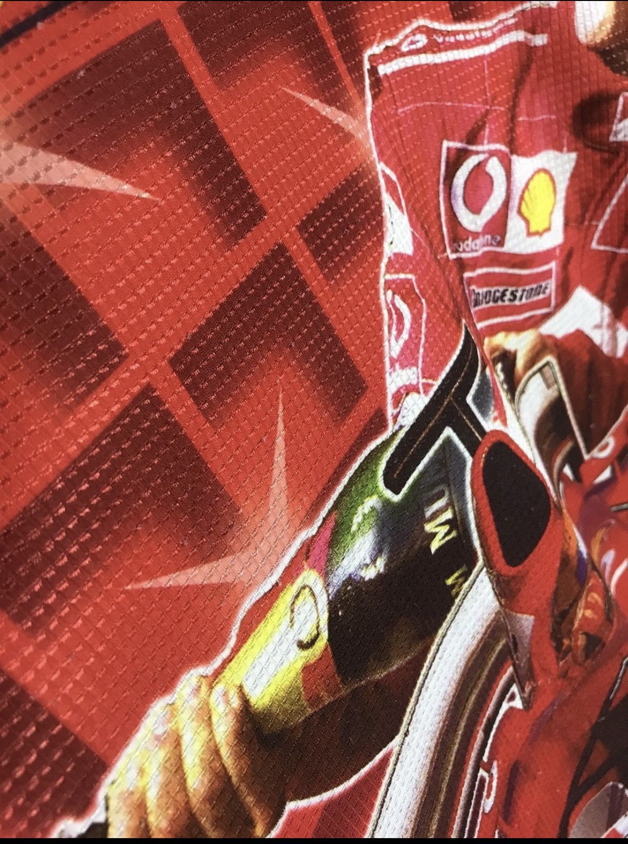 Formula 1 Rare Vintage Ferrari Schumacher Schumi over print t shirt Size US L / EU 52-54 / 3 - 8 Thumbnail