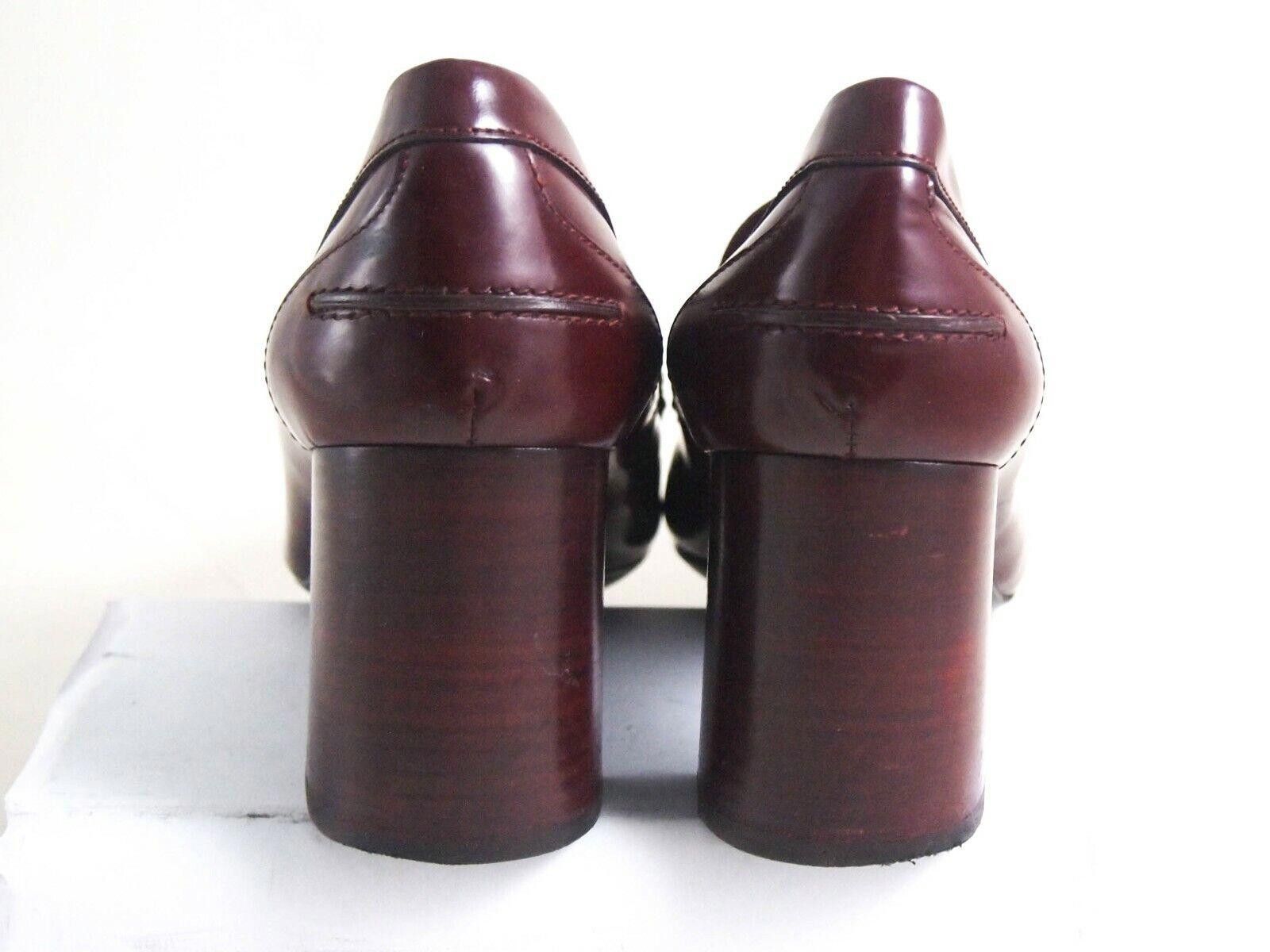 Tod's Tod's TT Heels Burgundy Leather Womens US 12 EU 42 $680 Size US 11.5 / IT 41.5 - 7 Thumbnail