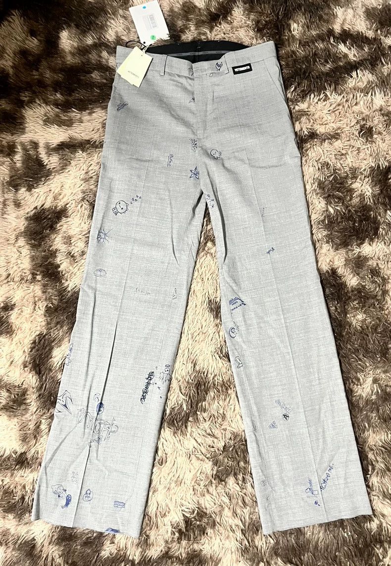 Vetements Vetements size m 22AW ballpoint hand-painted graffiti pant Size US 28 / EU 44 - 1 Thumbnail