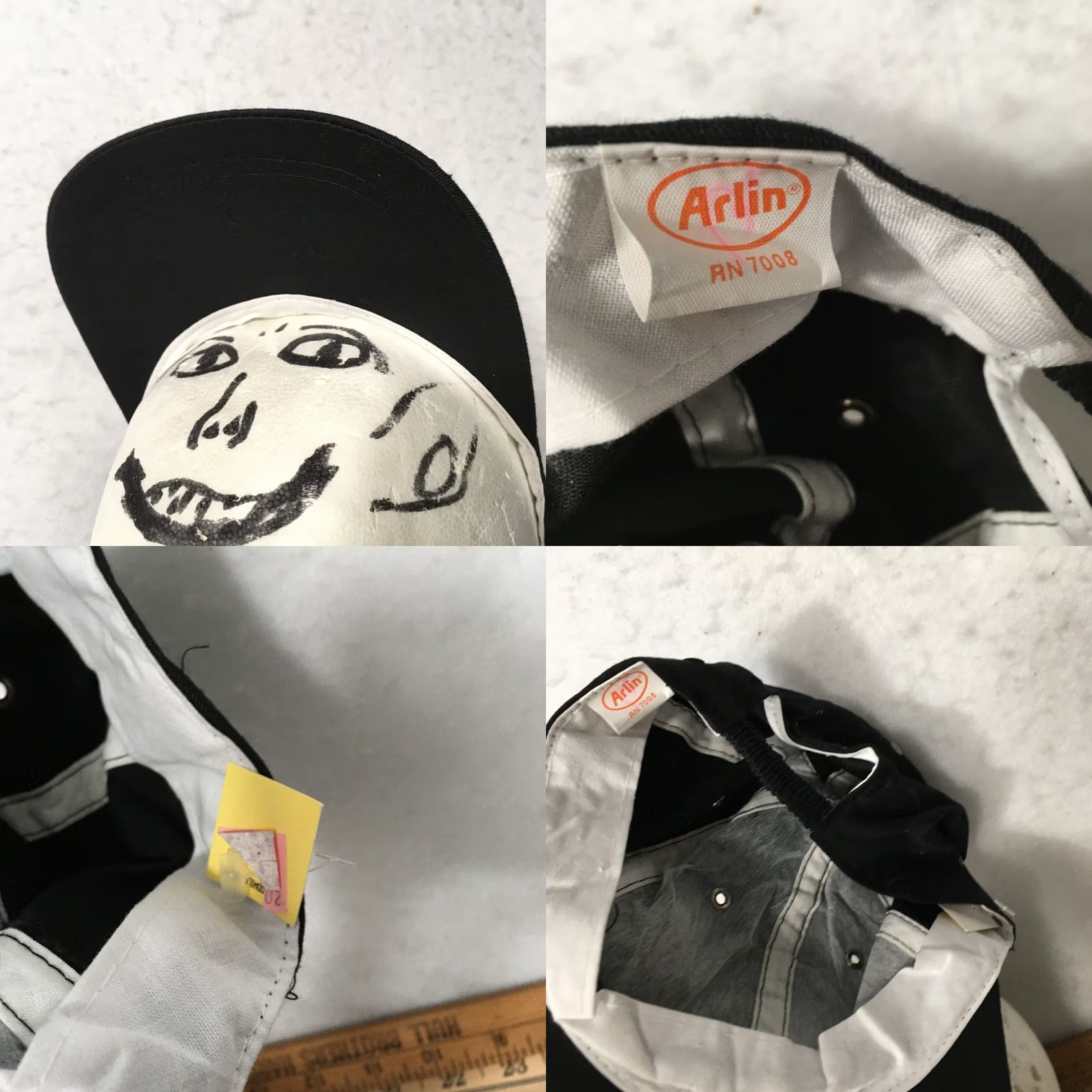 Vintage arlin LINDSAY spell out Cap One Size black stretch Sequins Size ONE SIZE - 8 Thumbnail