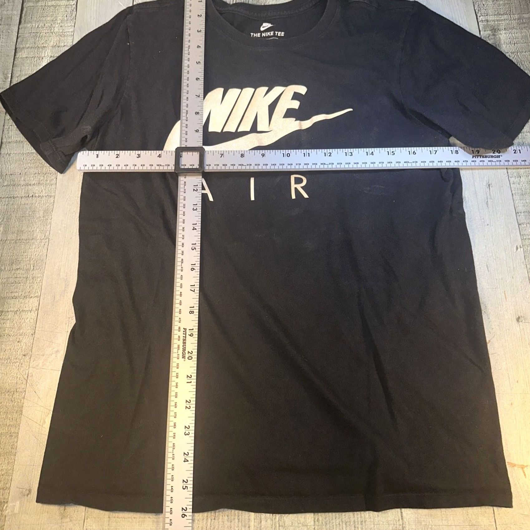 Nike Nike Air Shirt Mens M Black Short Sleeve Crew Neck Graphic Print Swoosh Logo T-Shirt Casual Size US M / EU 48-50 / 2 - 2 Thumbnail