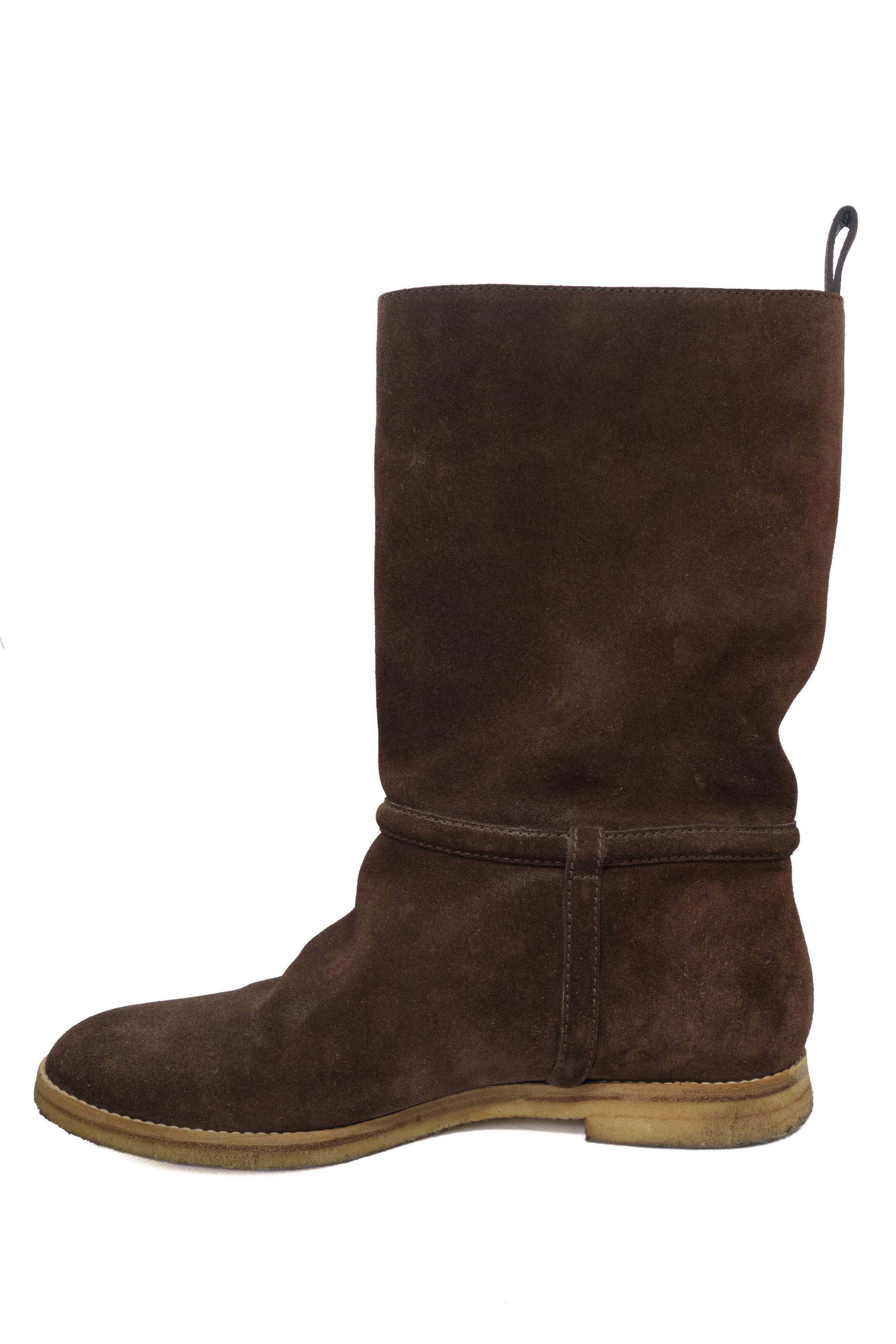 Gucci 00s Suede Mid-Calf Metal O-Ring Boots Tom Ford Size US 10 / IT 40 - 4 Thumbnail