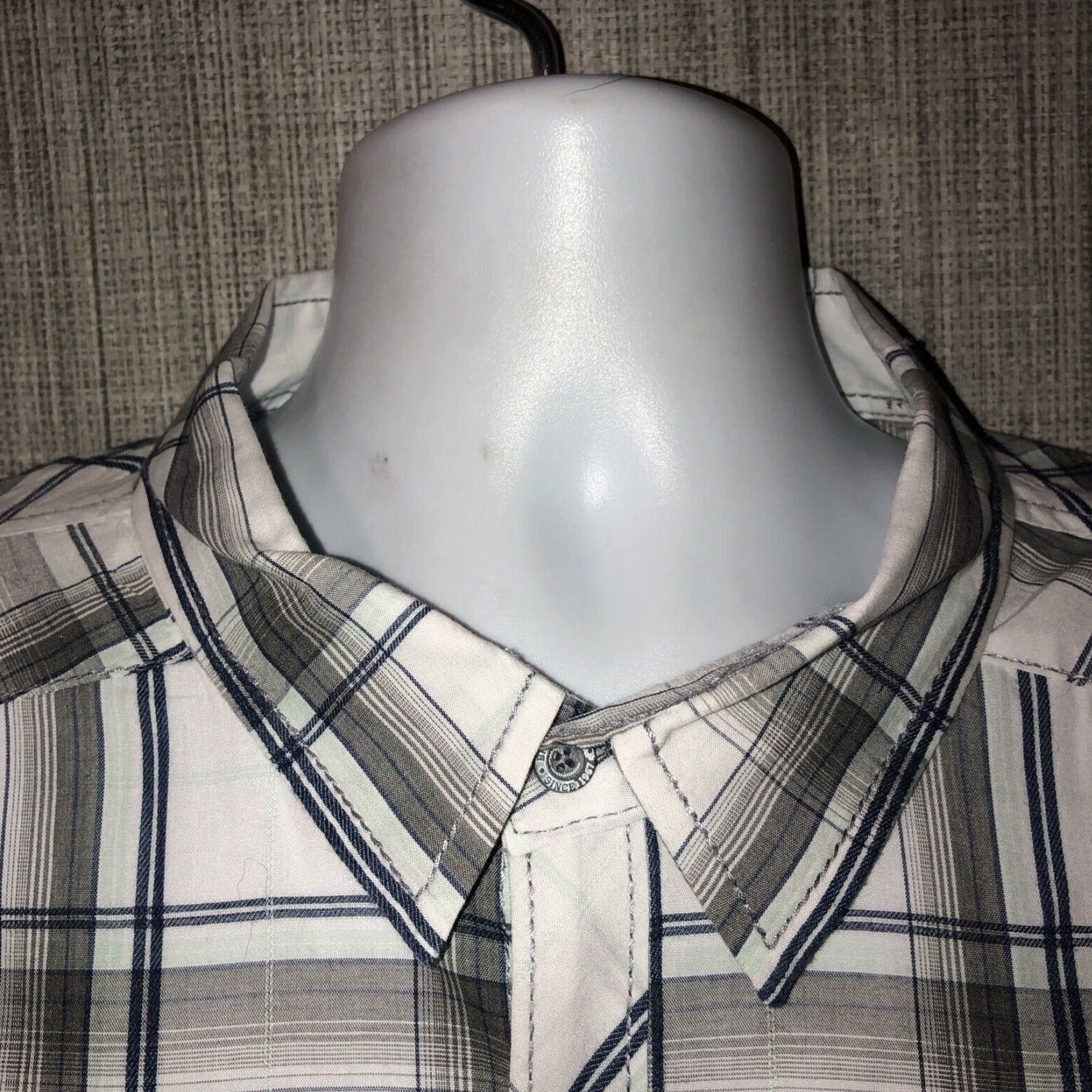 BKE BKE ATHLETIC FIT Mens Button Plaid Shirt XXL Size US XXL / EU 58 / 5 - 2 Thumbnail