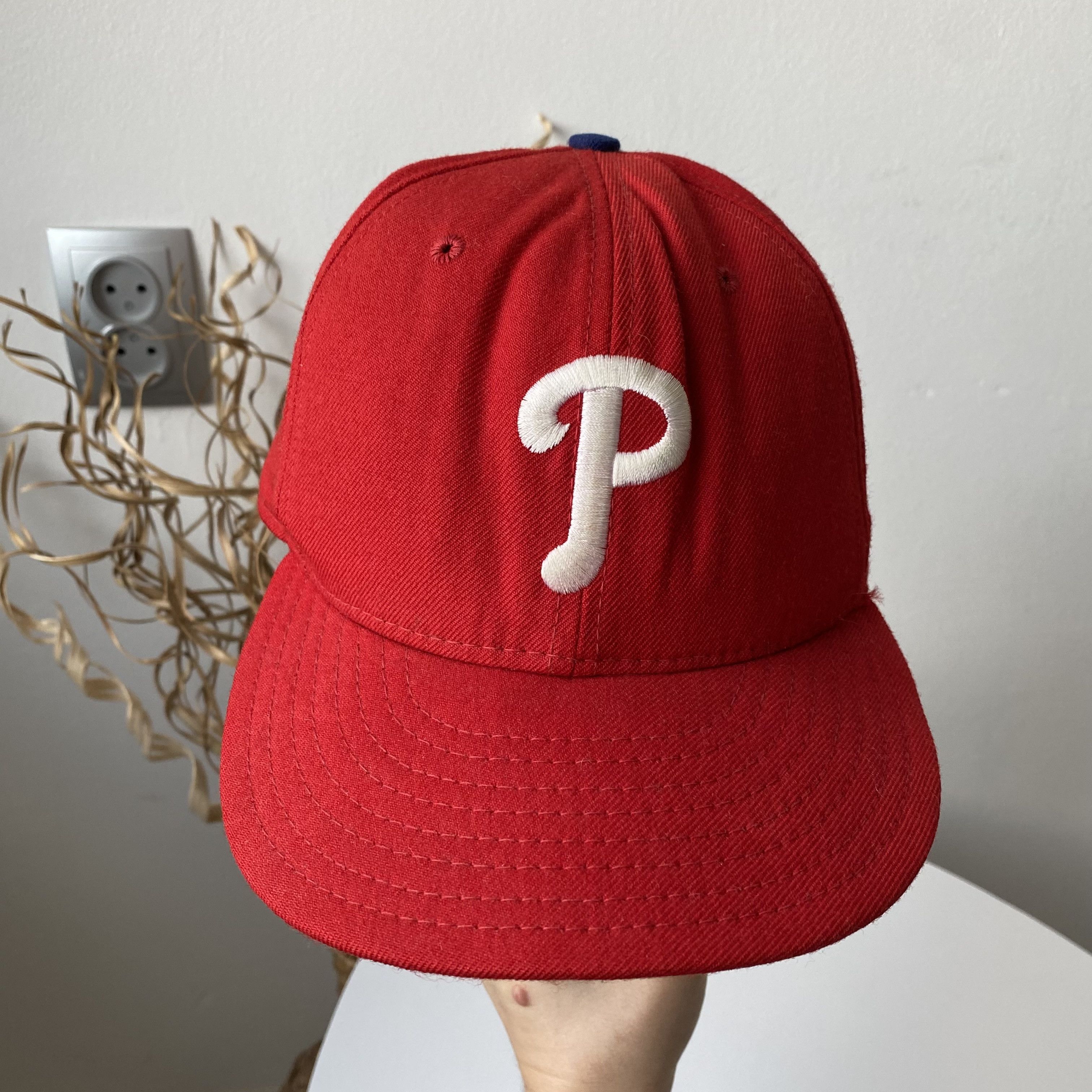 MLB ⚾️Vintage 90s Philadelphia Phillies Baseball Wool Cap Red Size ONE SIZE - 2 Thumbnail