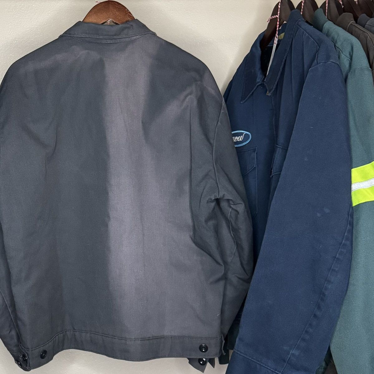 Red Kap thrashed faded distressed 80s red kap mechanic work jacket Size US L / EU 52-54 / 3 - 4 Thumbnail