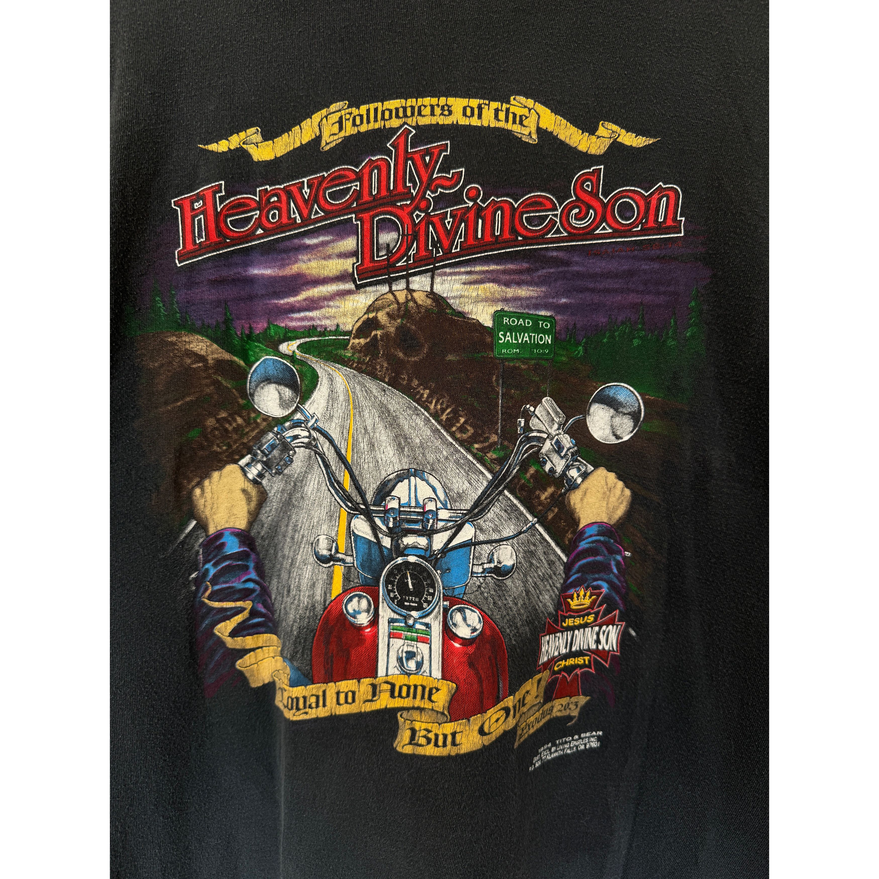 Vintage Heavenly Divine Son Biker Tee 1994 Size US XL / EU 56 / 4 - 7 Thumbnail