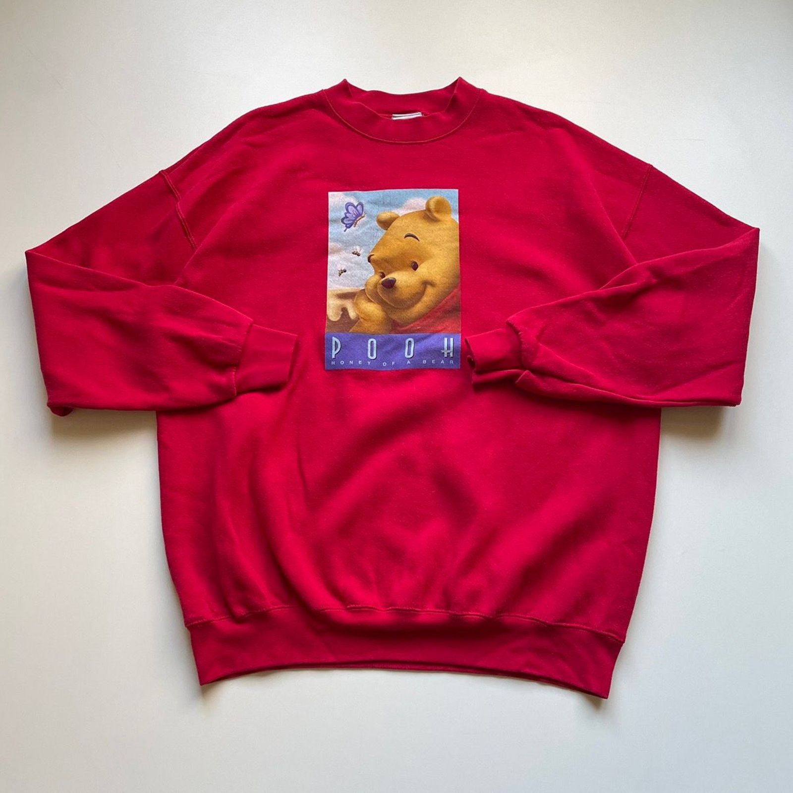 Disney Vintage Y2K Winnie The Pooh Disney Cartoon Crewneck XL Rare Size US XL / EU 56 / 4 - 1 Thumbnail