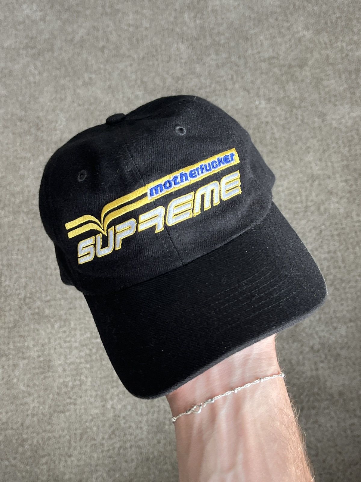 image of Supreme Motherfucker Cap in Black, Men's
