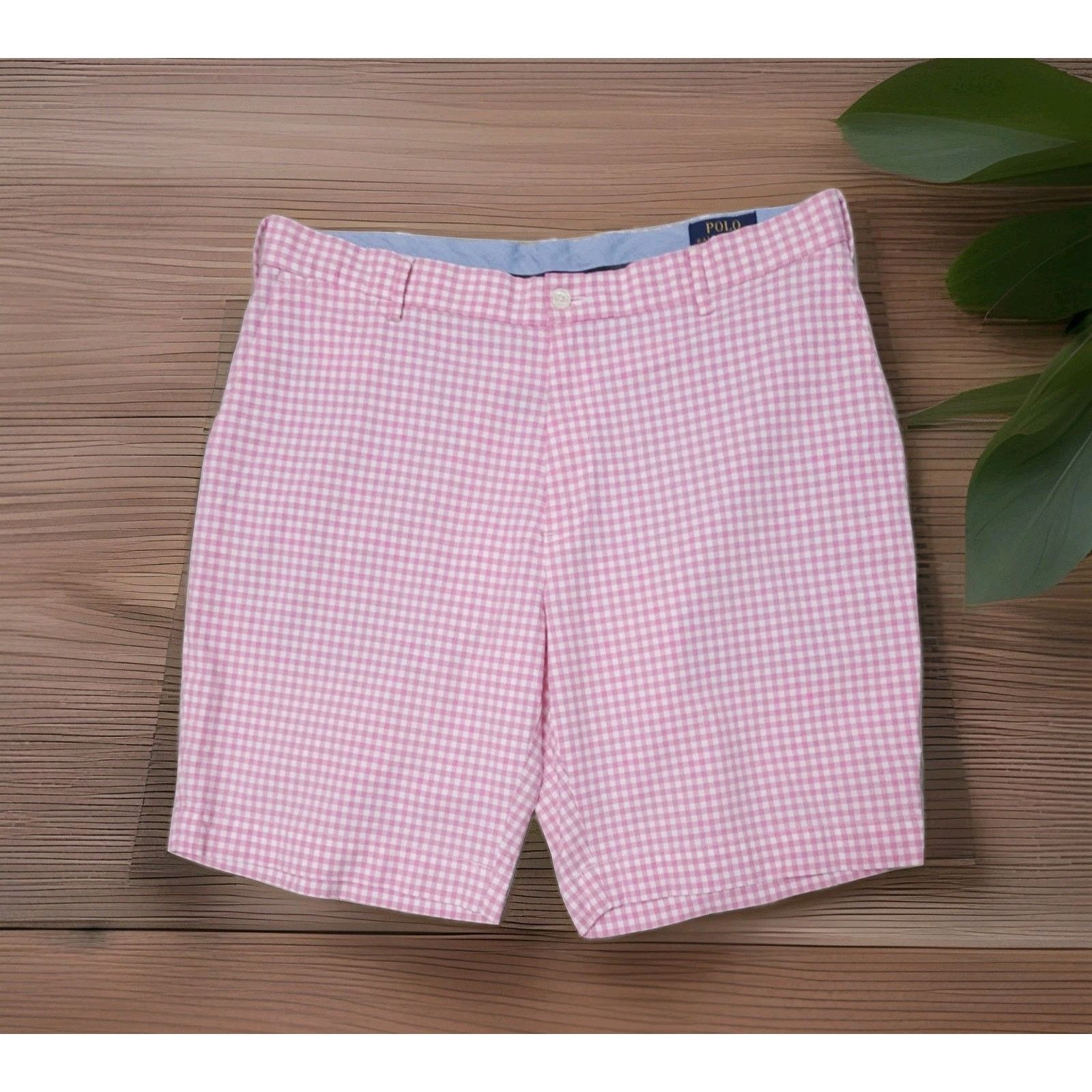 Polo Ralph Lauren Polo Ralph Lauren Stretch Classic Fit Men Pink Plaid 36 Size US 36 / EU 52 - 1 Thumbnail