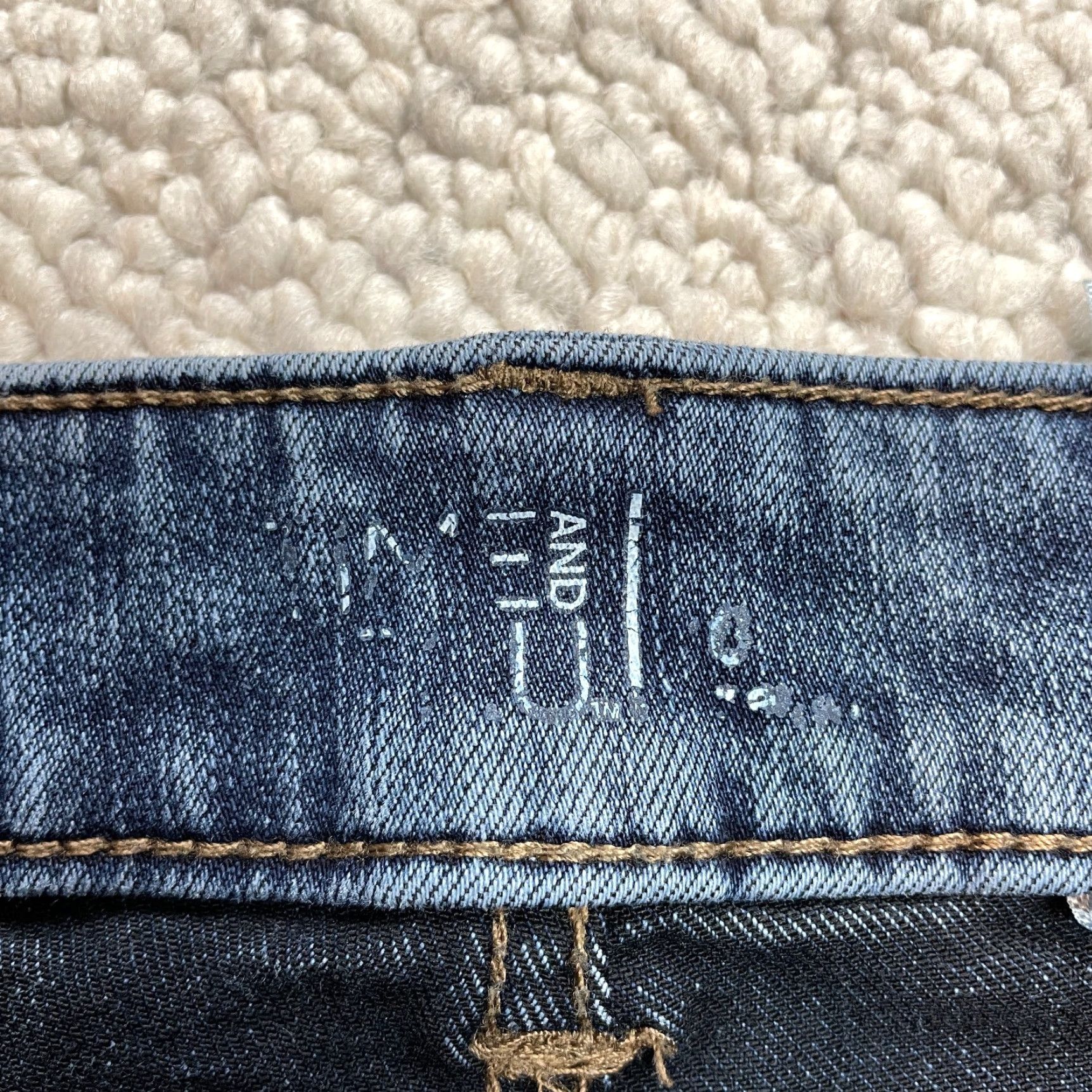 Vintage Time and Tru Jeans Womens 16 Blue Denim Dark Wash Straight Leg Stretch 35x26 Size 38" / US 16 / IT 52 - 7 Thumbnail