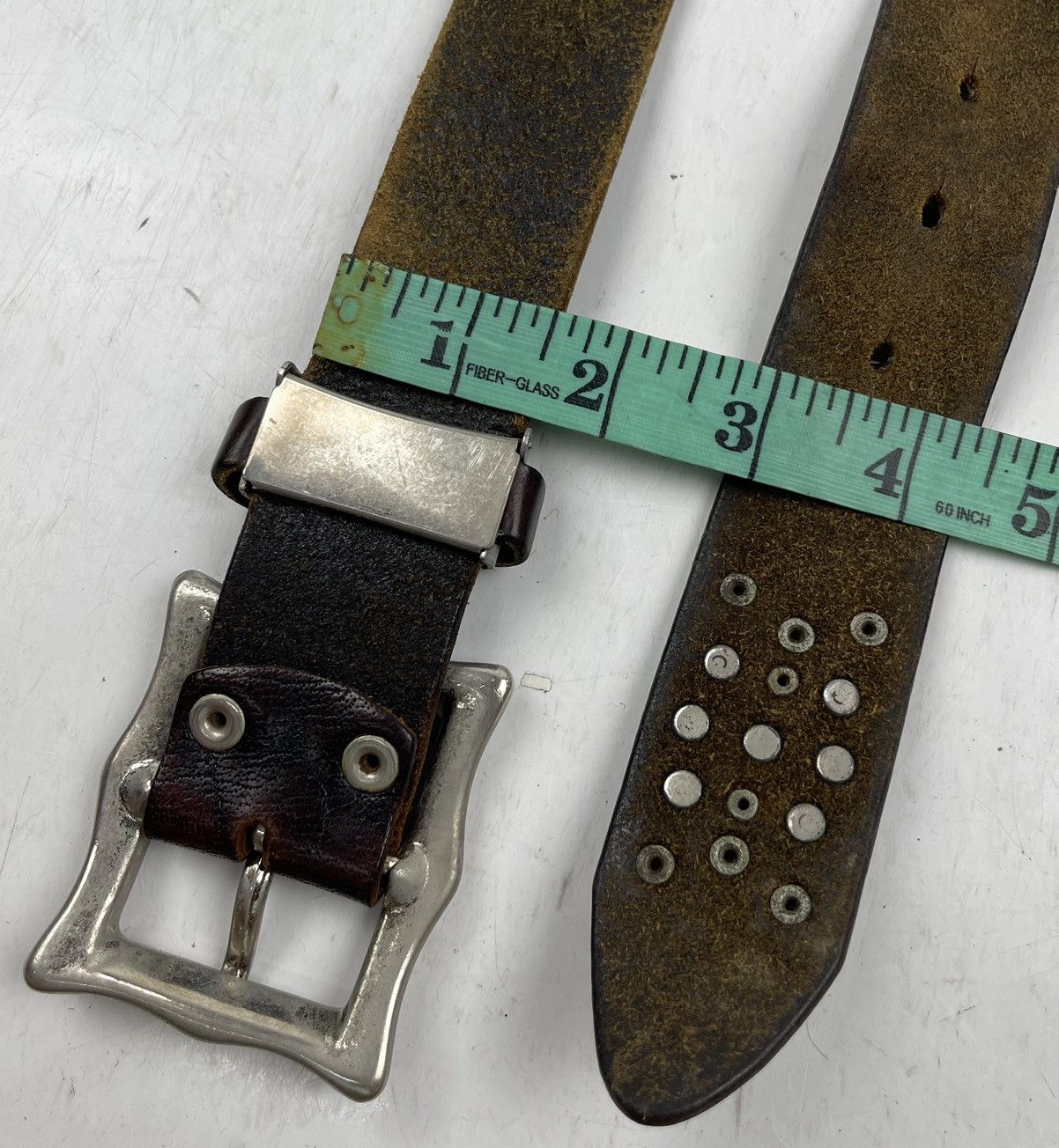 Seditionaries distressed studded leather belt tc42 Size 40 - 7 Thumbnail