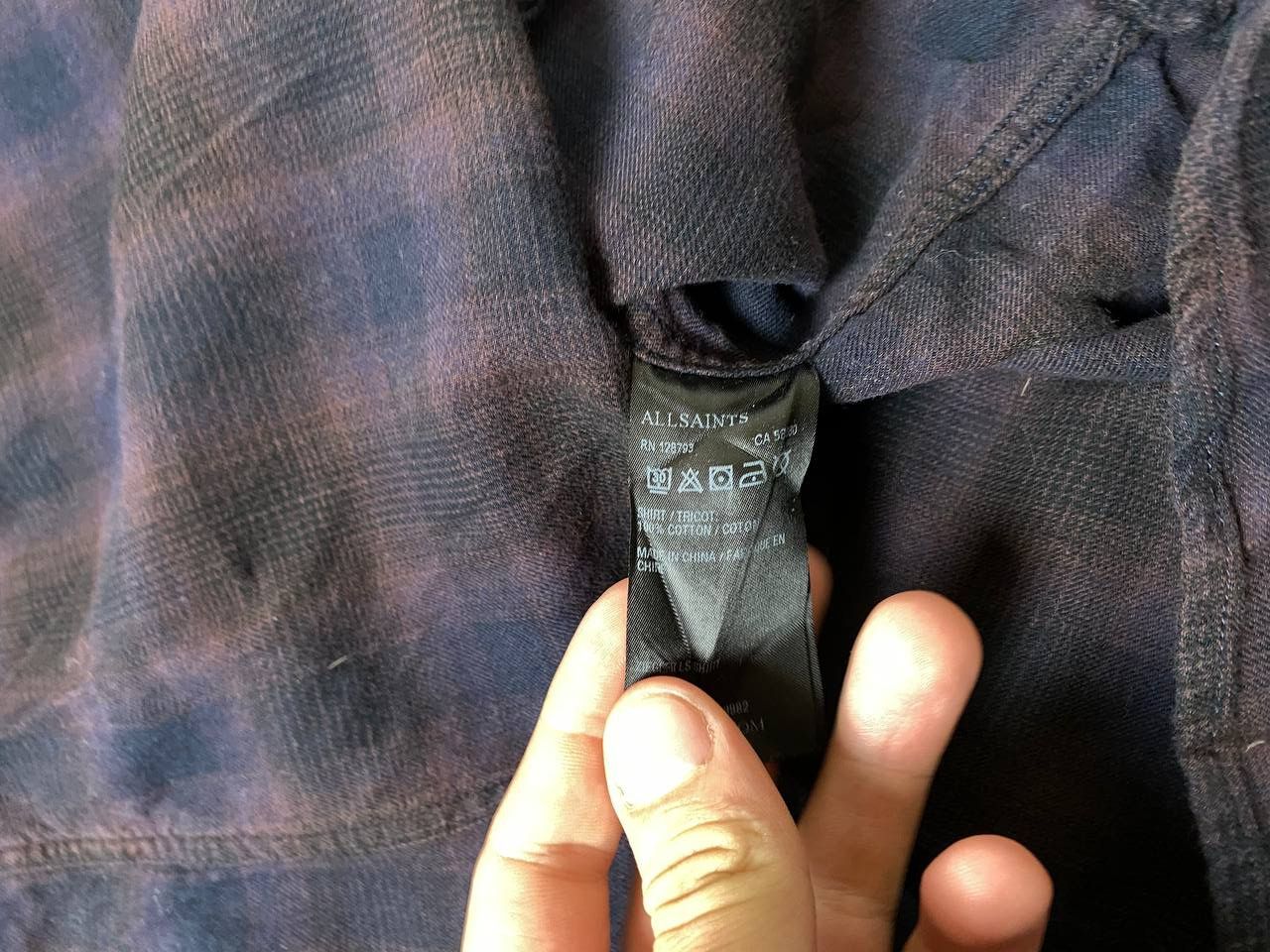 Allsaints Vintage Allsaints Checkered Button Up Shirt Size L Size US L / EU 52-54 / 3 - 3 Thumbnail