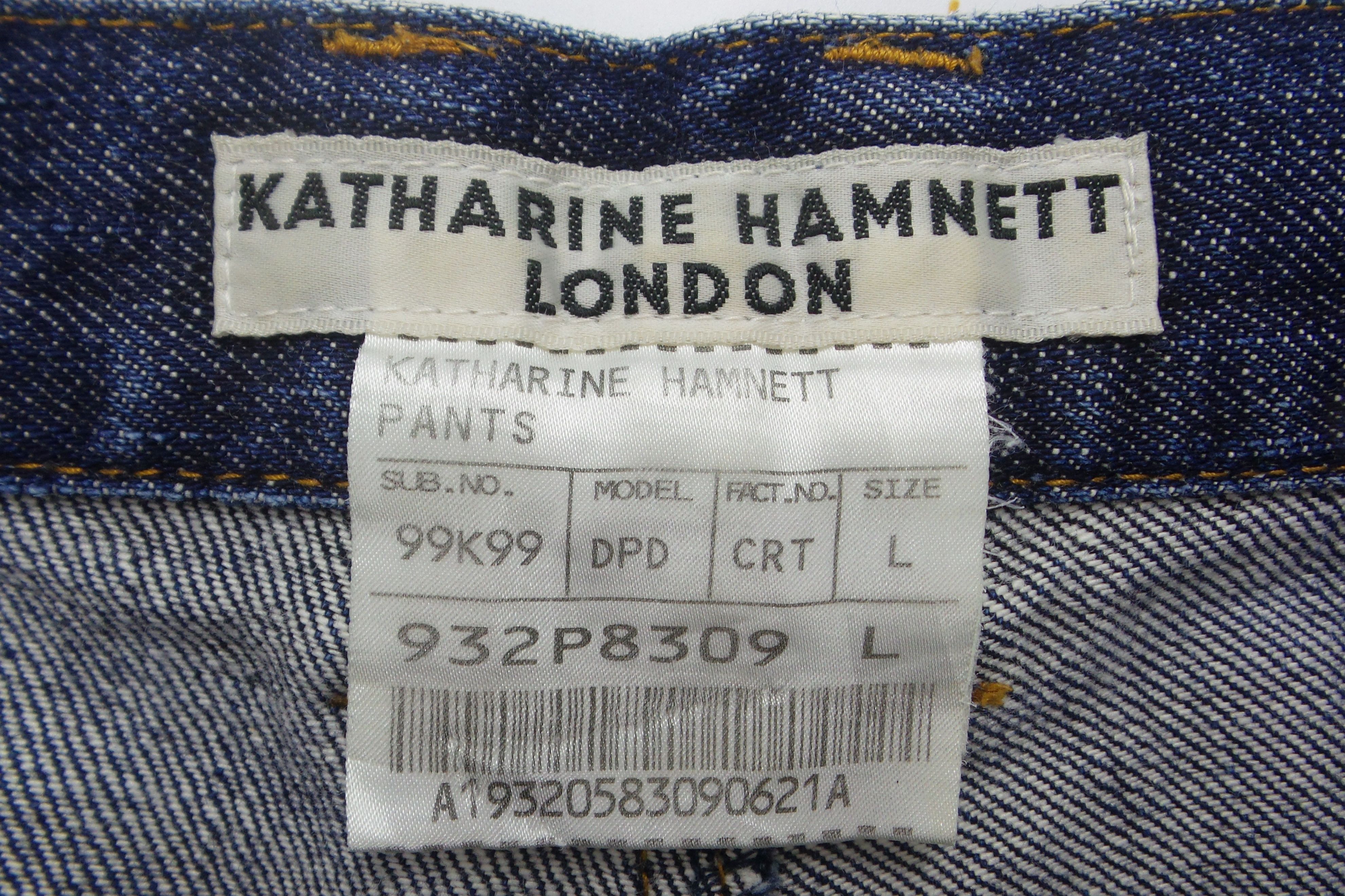 Katharine Hamnett London Katharine Hamnett Stonewashed Jeans W16.5xL41.5 Size US 33 - 3 Thumbnail