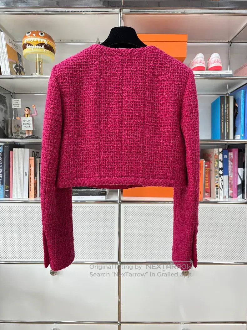 Chanel Chanel 21K rose red tweed short coat Size XS / US 0-2 / IT 36-38 - 3 Thumbnail