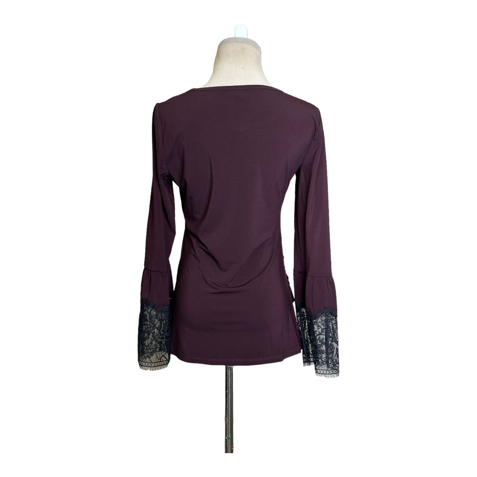 KOBI HALPERIN KOBI Aubergine Miley Long Sleeve Blouse size Small Size S / US 4 / IT 40 - 14 Thumbnail