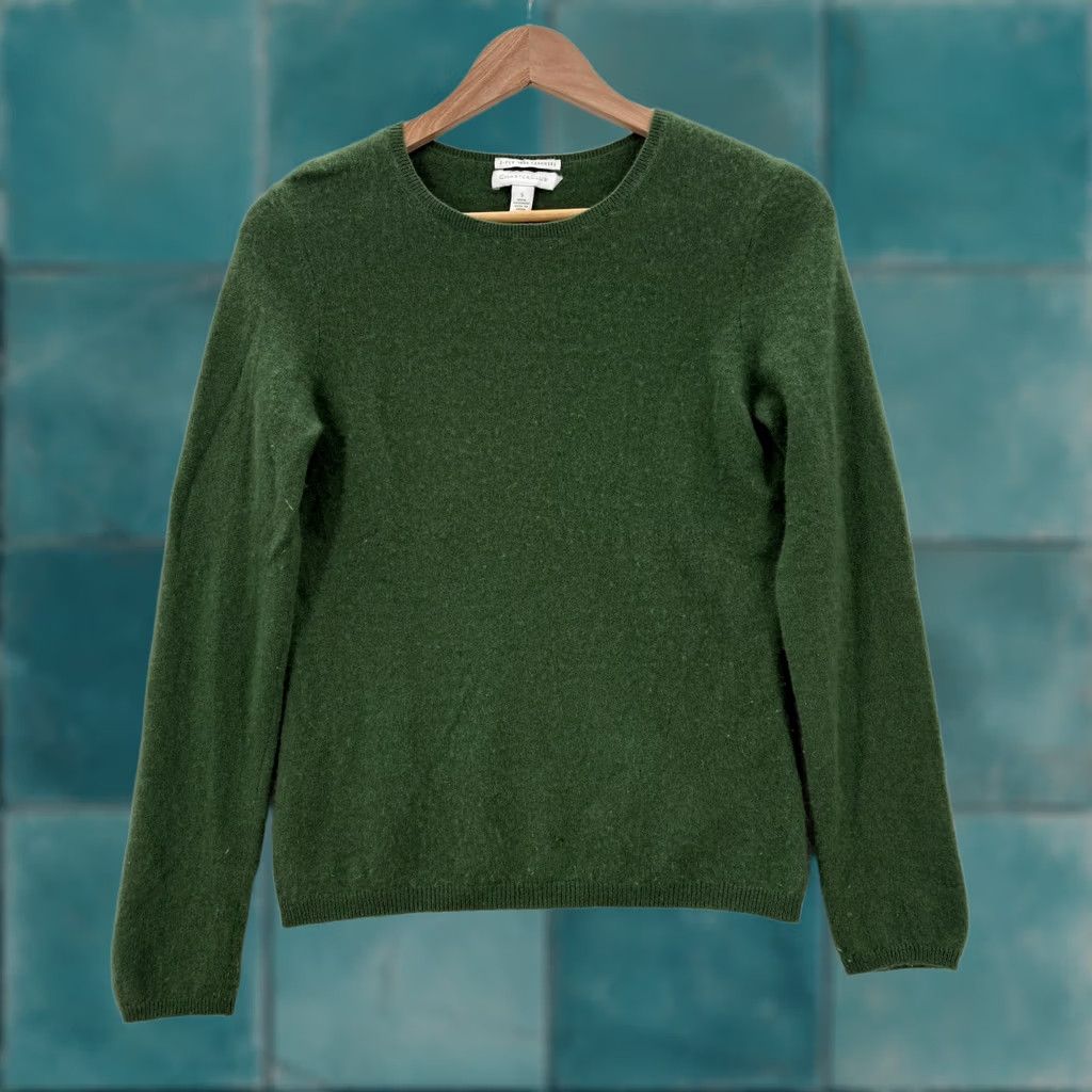 Charter Club Charter Club Sweater Womens Small Green Cashmere Crew Neck Knit Pullover Size S / US 4 / IT 40 - 1 Thumbnail