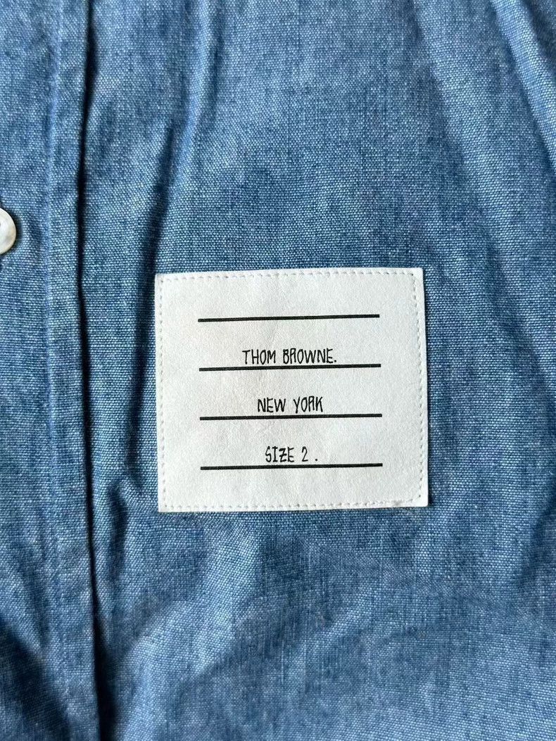 Thom Browne Thom Browne Denim Blue Shirt-dmc Size US M / EU 48-50 / 2 - 1 Thumbnail