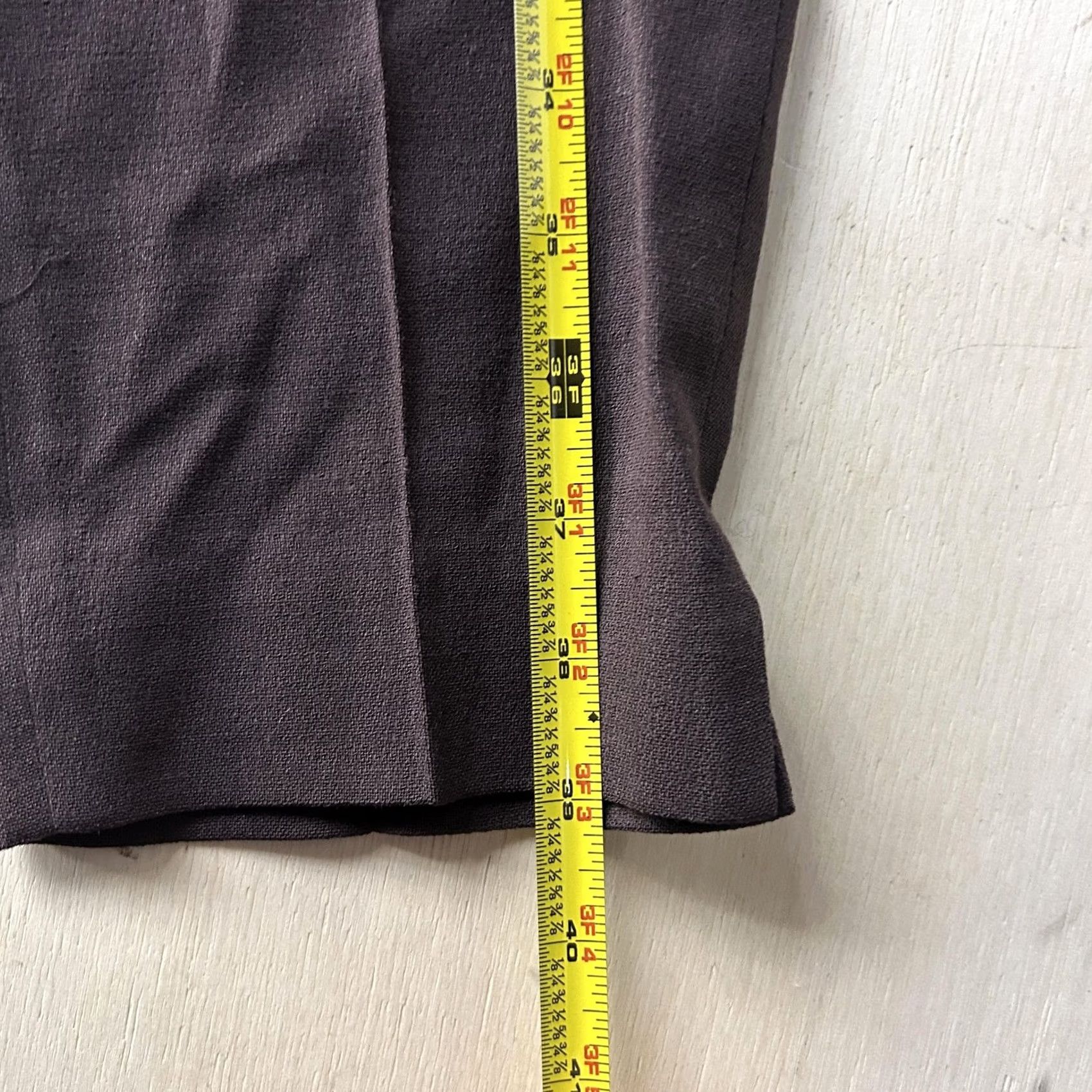 Vintage VINTAGE Regina Rubens Dress Pants Womens 38 Brown Crepe Side Zip Made In France Size 26" / US 2 / IT 38 - 6 Thumbnail