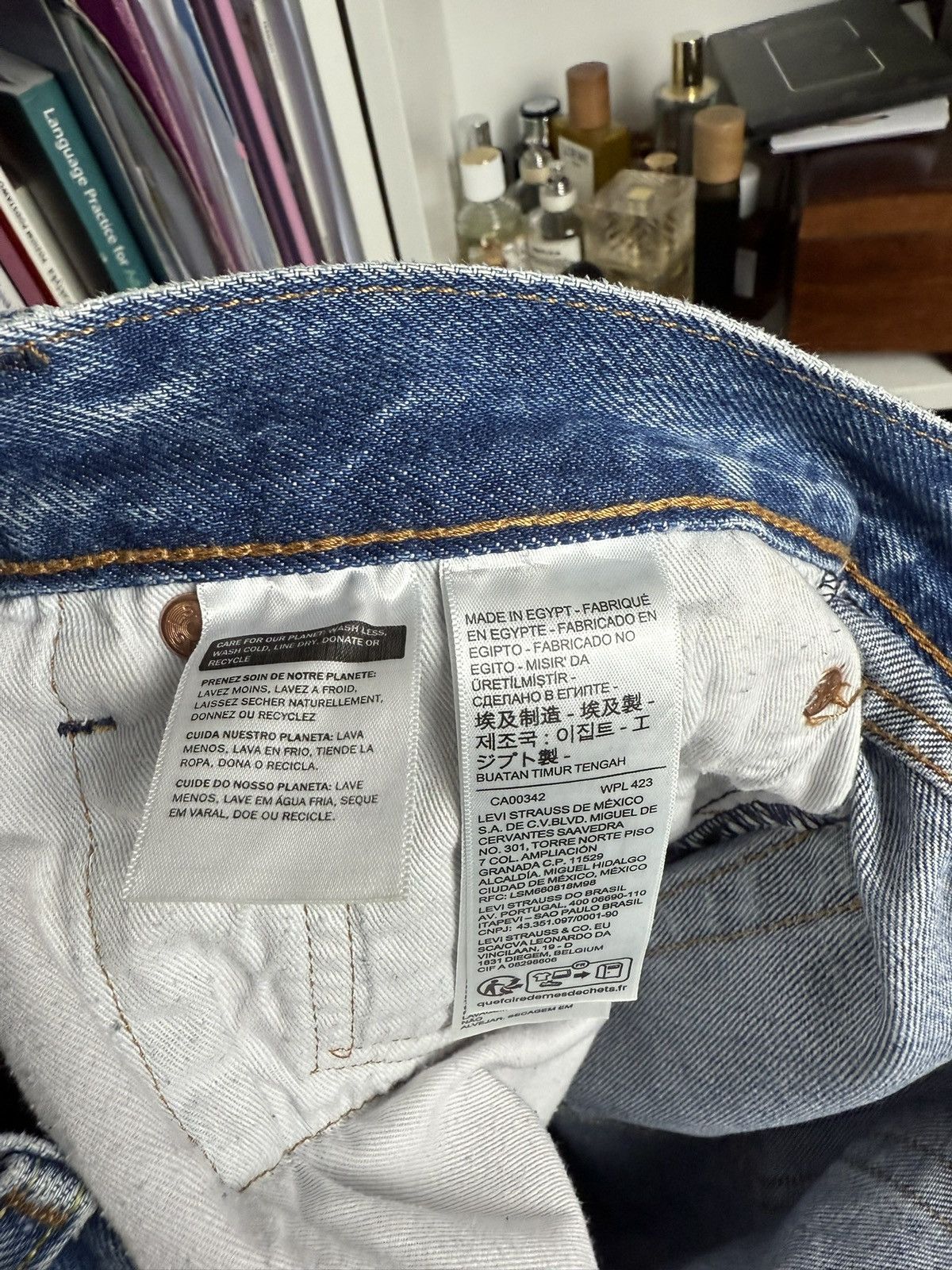 Levi's × Vintage Levis Lot 501 premium denim jeans babyblue pants 33x30 y2k Size US 33 - 6 Thumbnail