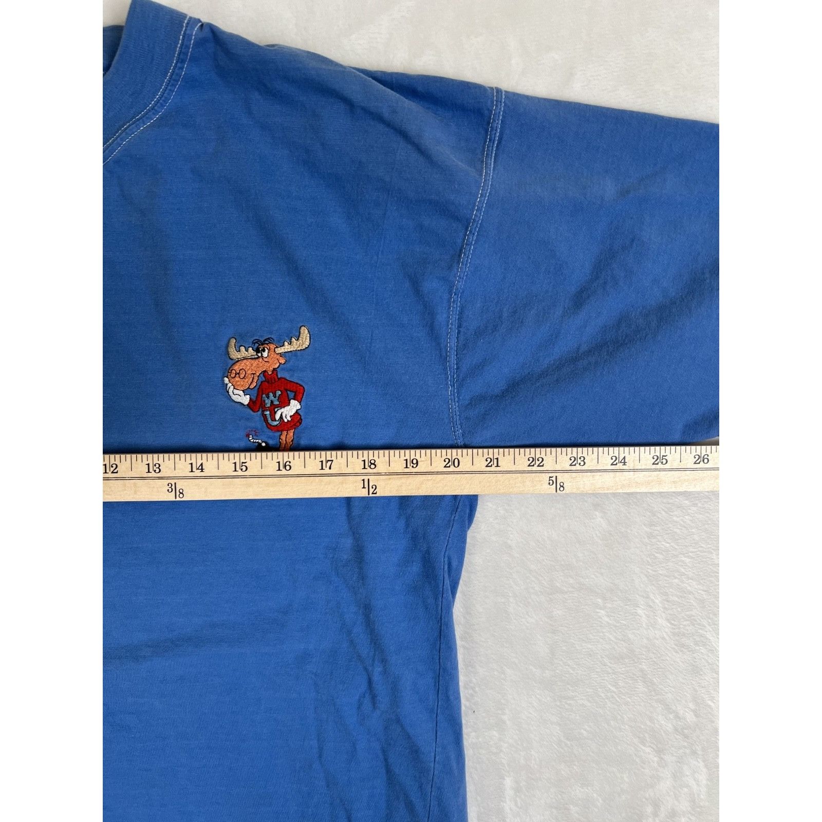 Other Vintage 90s Toon Time T-Shirt Bullwinkle Embroidered Blue Si Size US L / EU 52-54 / 3 - 5 Thumbnail