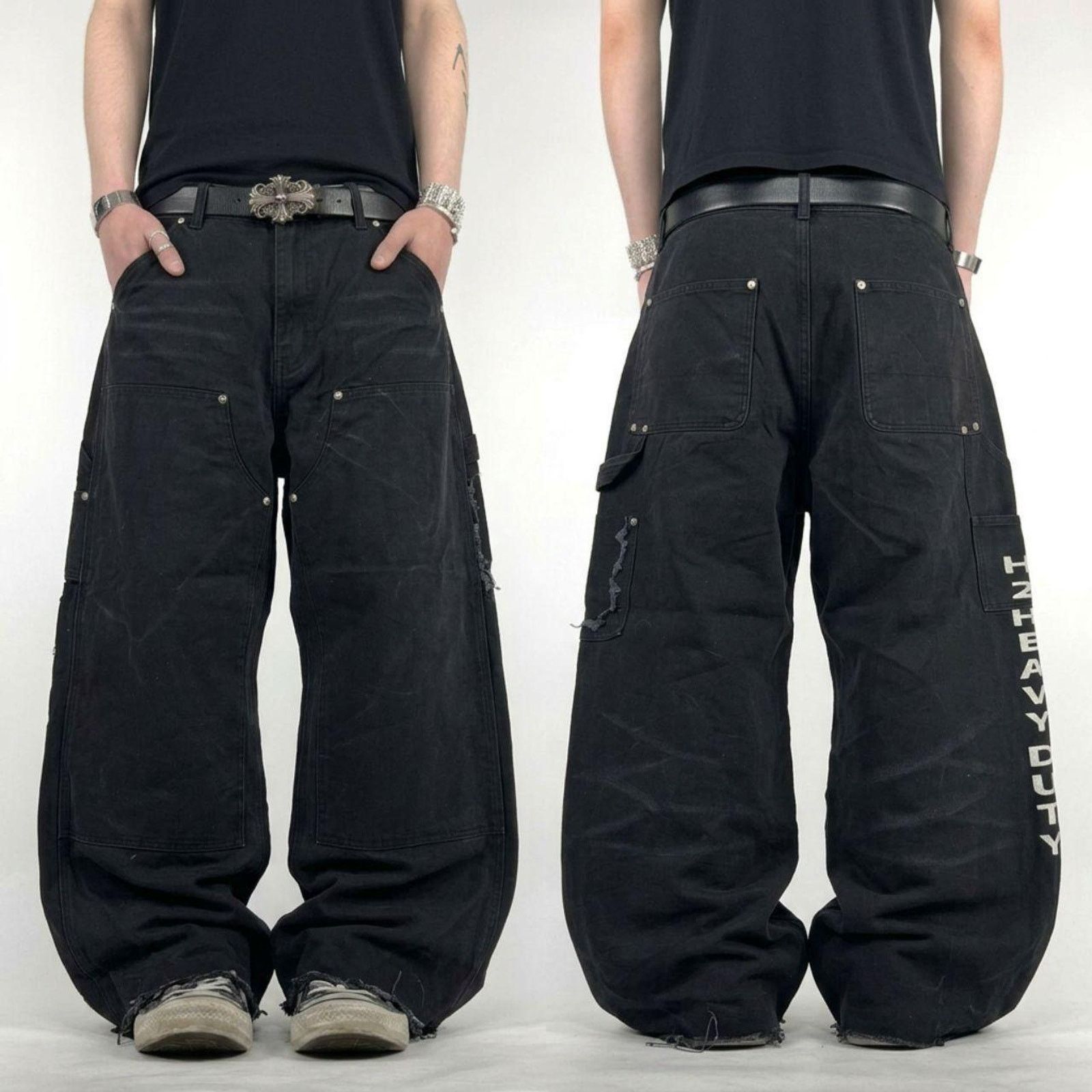 パンツ DIESEL archive black tech Y2K wide pants Diesel × Japanese Brand × Vintage Vintage black archive grunge y2k