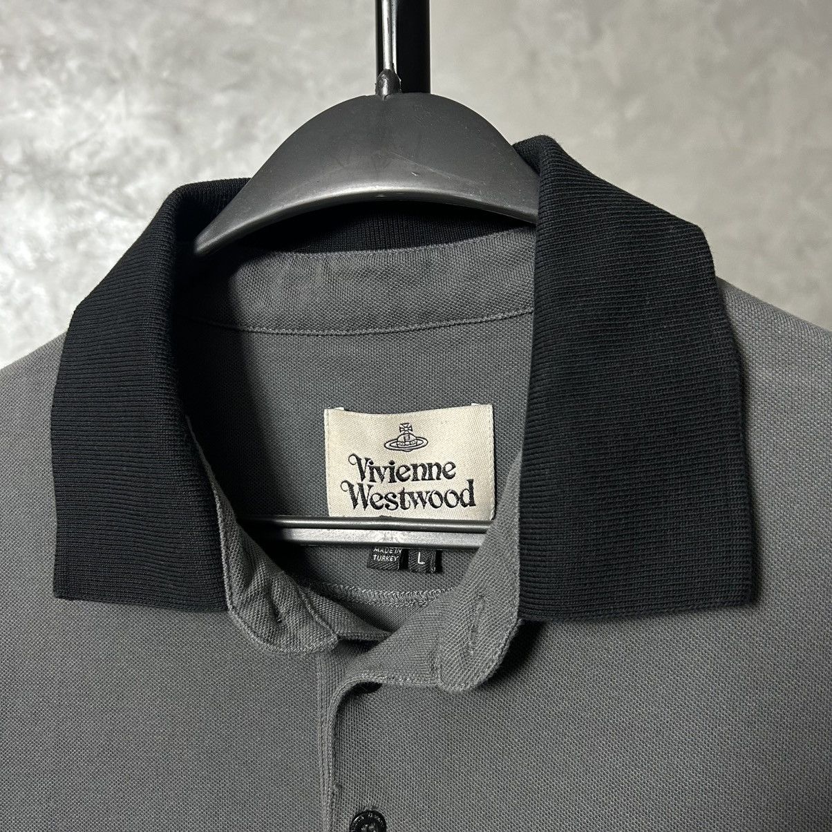 Vivienne Westwood Vivienne Westwood Grey / Black Polo T Shirt Size US L / EU 52-54 / 3 - 5 Thumbnail