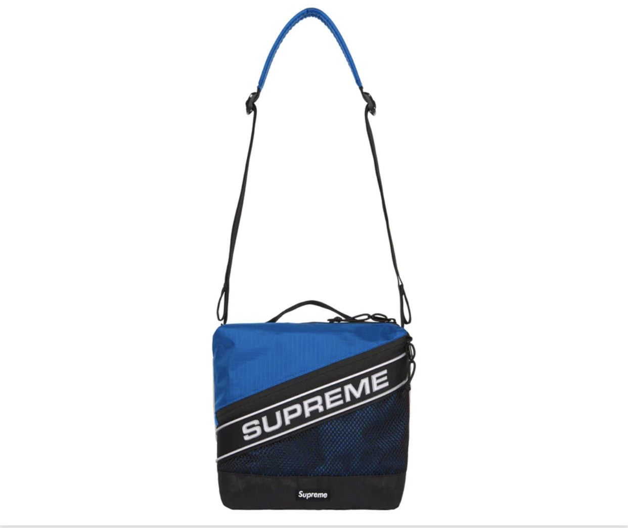 image of Supreme Shoulder Bag Fw23 Blue, Men's