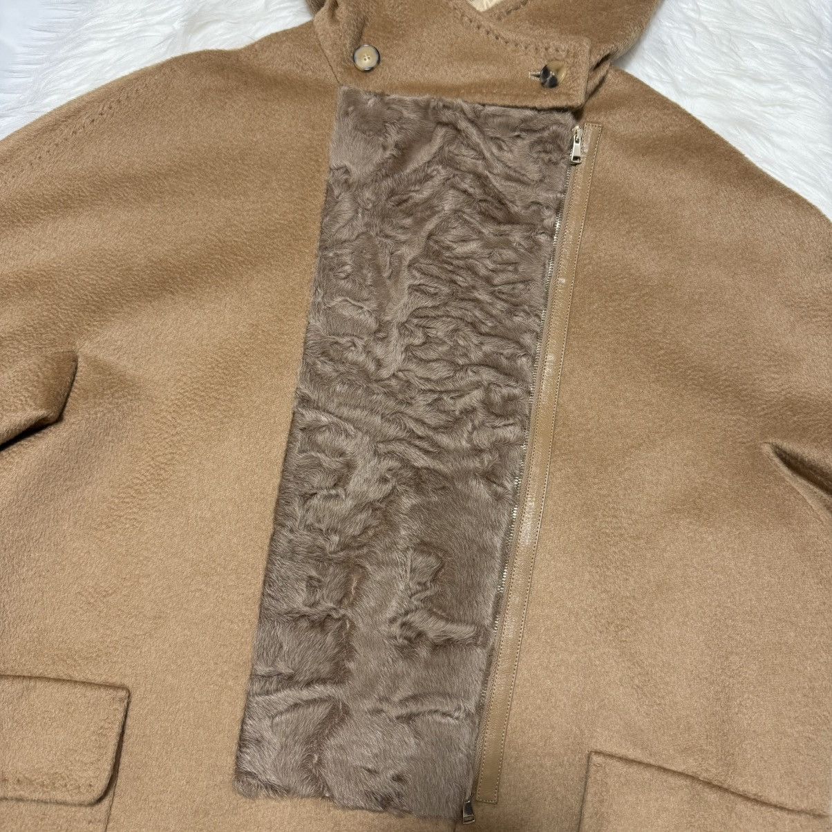 Max Mara Genuine Max Mara astrakhan fur trim hooded leather coat 42 Size M / US 6-8 / IT 42-44 - 9 Thumbnail