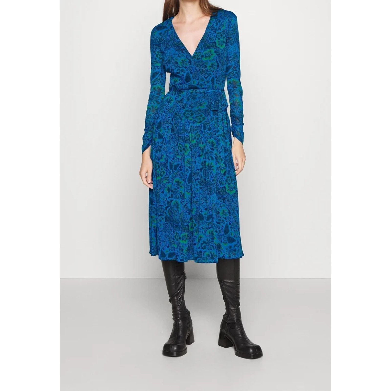 Diane von Furstenberg Diane von Furstenberg - Blue & Green Dress Size S A001551 Size S / US 4 / IT 40 - 1 Thumbnail