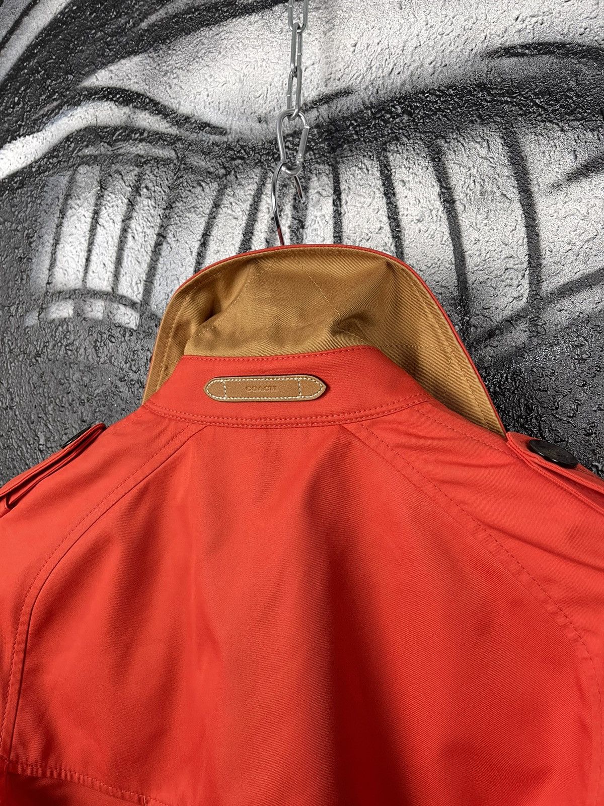 Coach Coach New York Red Orange Short Length Trench Coat Woman’s Size S / US 4 / IT 40 - 13 Thumbnail