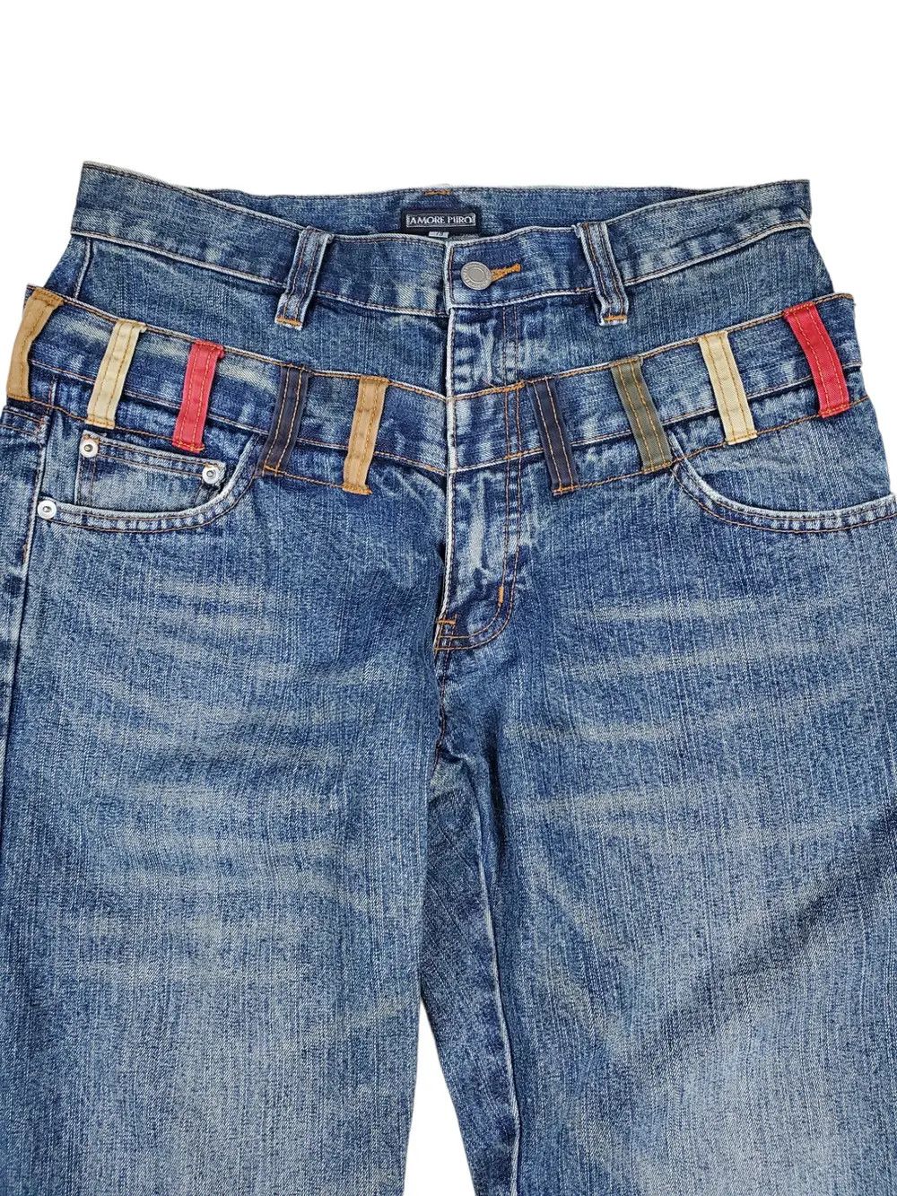 Japanese Brand × Vintage 🔥Vintage Jeans Japan Double Waist Amore Puro Size US 32 / EU 48 - 3 Thumbnail