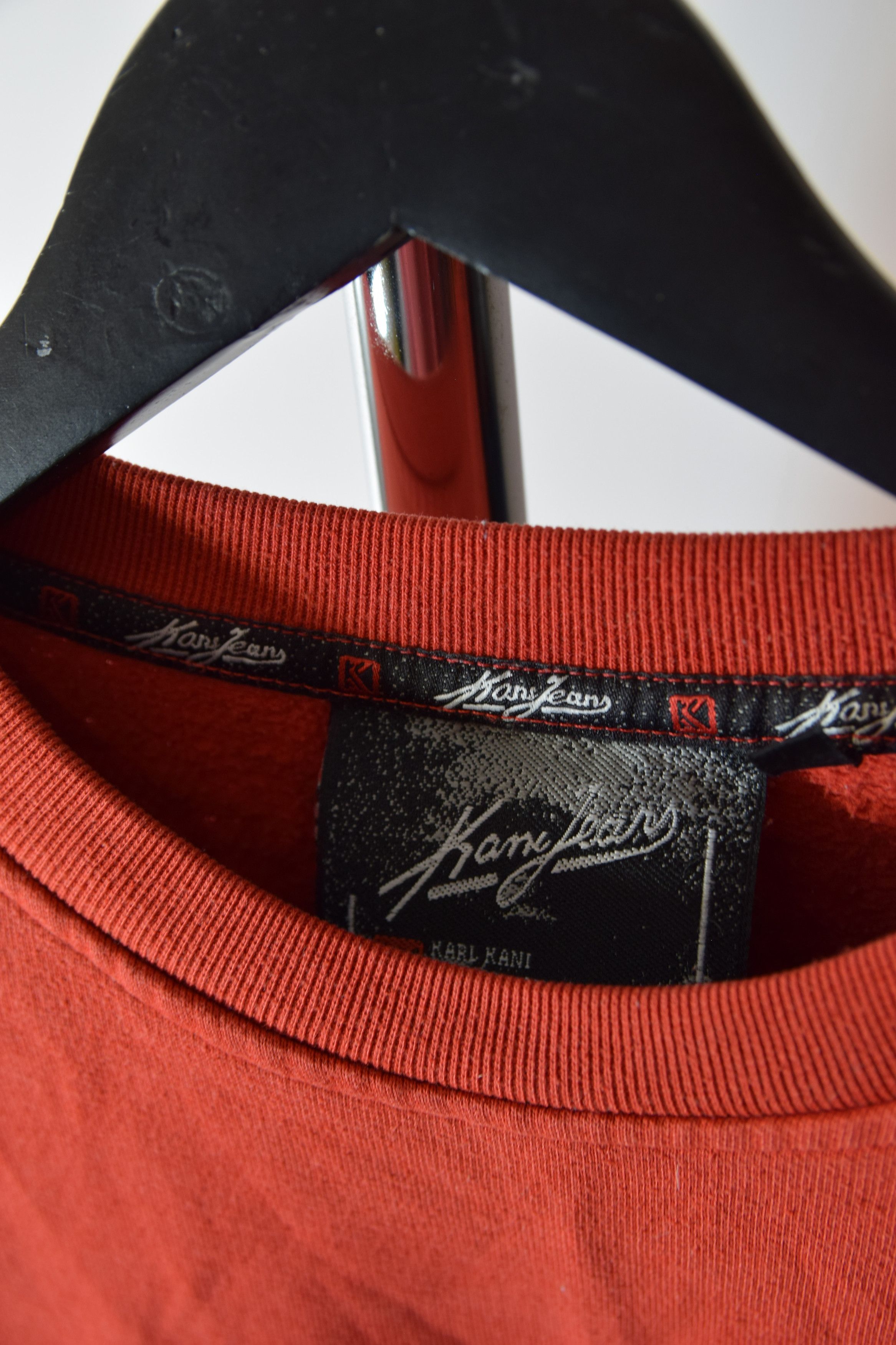 Karl Kani × Vintage Karl Kani Jeans Vintage red Crewneck Classic 90s 2Pac Size US L / EU 52-54 / 3 - 8 Thumbnail