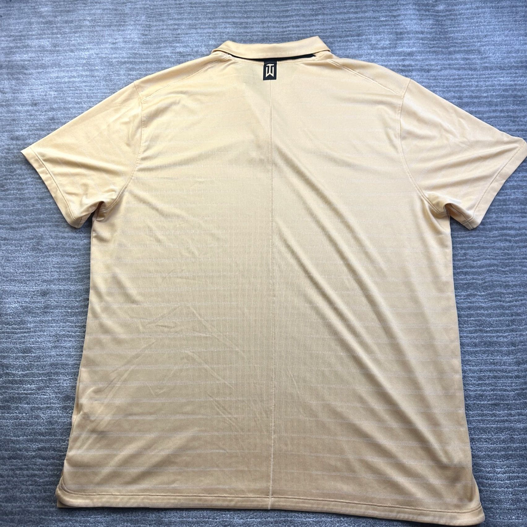 Nike Nike Tiger Woods Polo Mens XL Orange Golf Dri Fit Short Sleeve Collared Spread Striped Polyester Size US XL / EU 56 / 4 - 2 Thumbnail