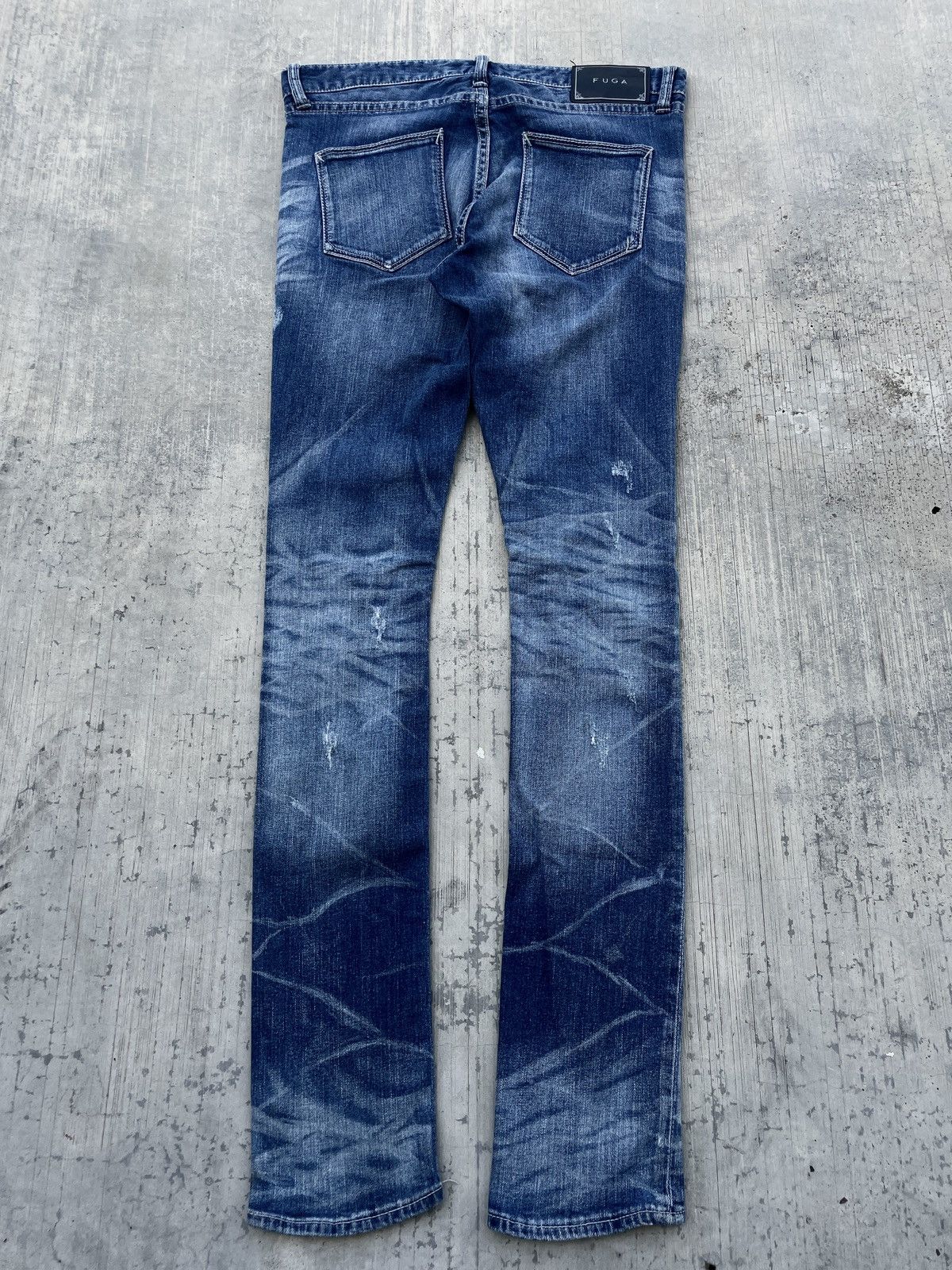 GOSTAR DE FUGA 2000s JAPANESE BRAND FUGA DISTRESSED SKINNY JEANS Size US 31 - 2 Thumbnail