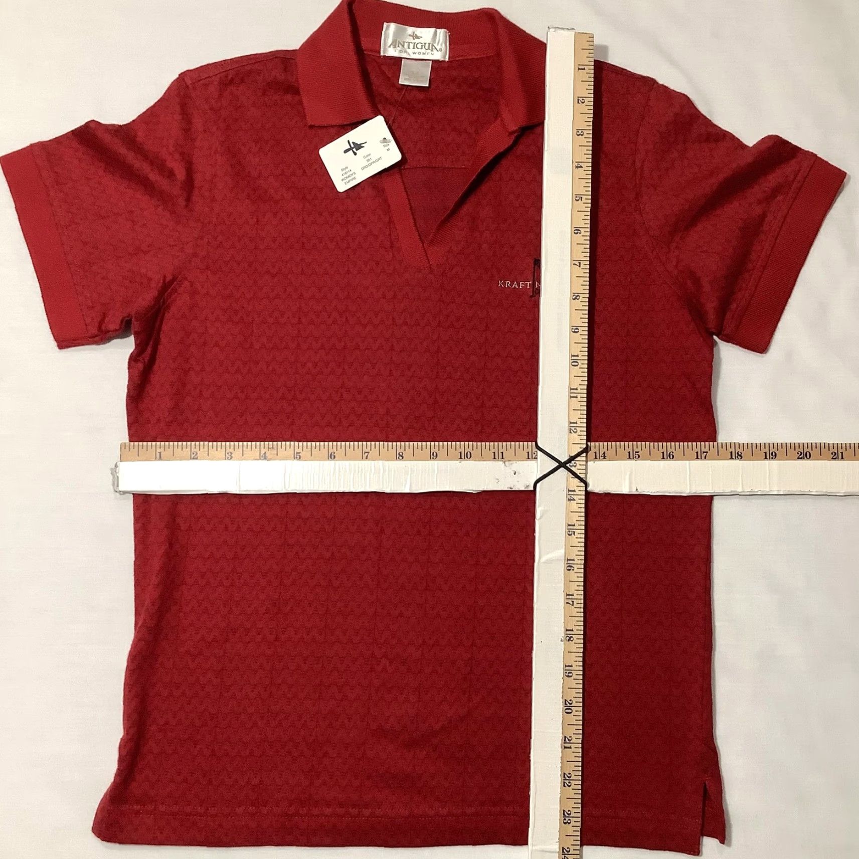Vintage Antigua Womens Polo Shirt M Red Kraft Nabisco Championship Golf Empire Shirt Womens Black? Size M / US 6-8 / IT 42-44 - 8 Thumbnail