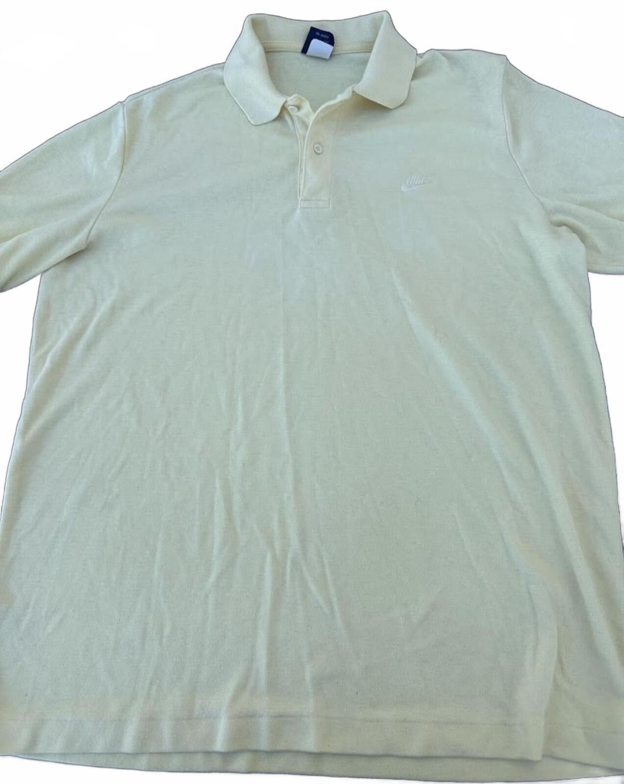 Nike Vintage Nike Pale Yellow Polo Large Size US L / EU 52-54 / 3 - 3 Thumbnail