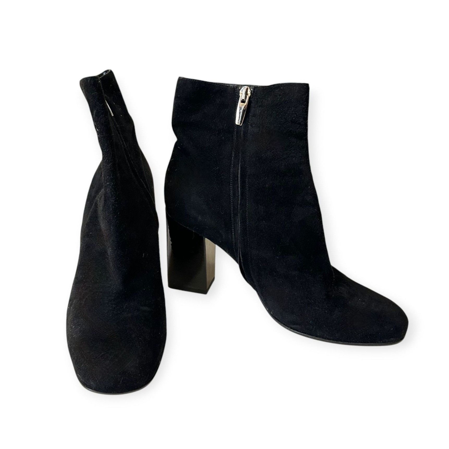 Gianvito Rossi Gianvito Rossi Black Suede Ankle Booties Block Heel EU 38.5 Size US 9 / IT 39 - 1 Thumbnail